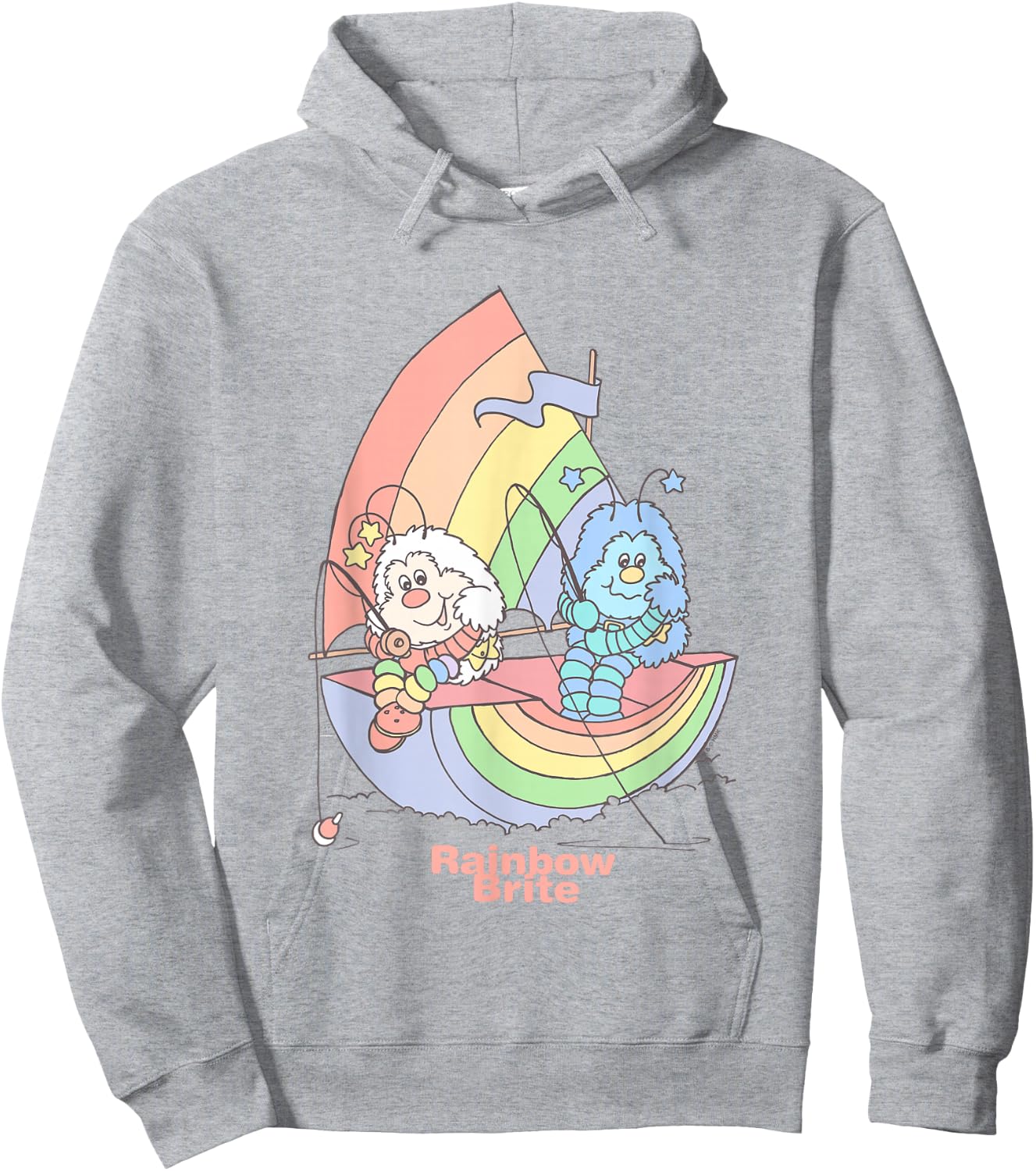 Rainbow Brite Twink & Champ Rainbow Rowboat Hoodie - Hoodie | Ash