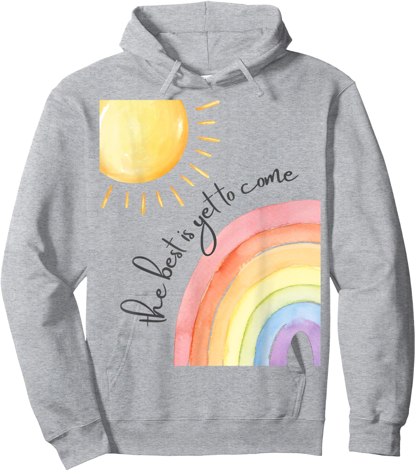 Retro Best Is Yet to Come, Positively You, Inspirational Hoodie - Hoodie | Ash