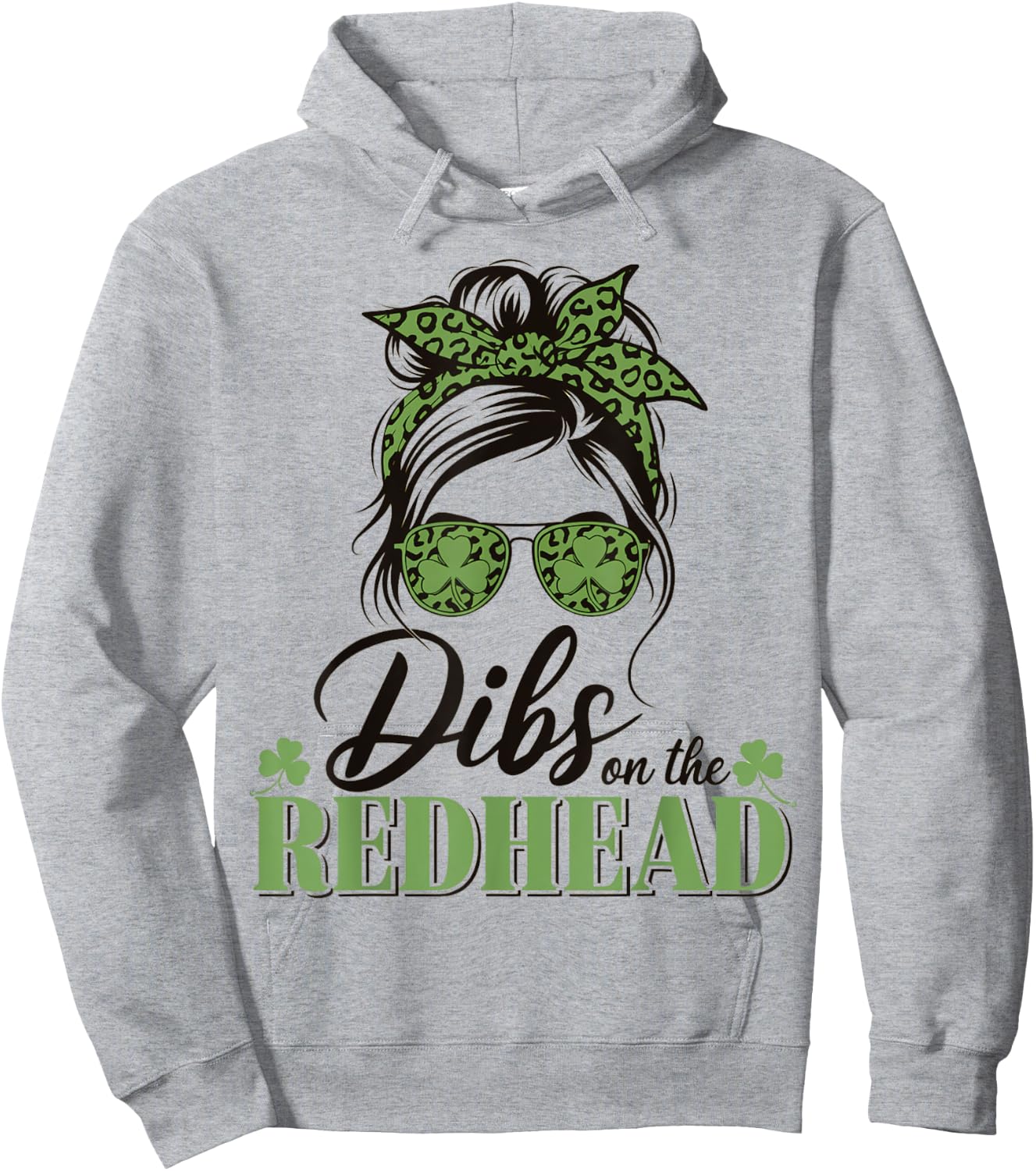 Dibs on the Redhead Funny St Patricks Day Women Girls Hoodie - Hoodie | Ash