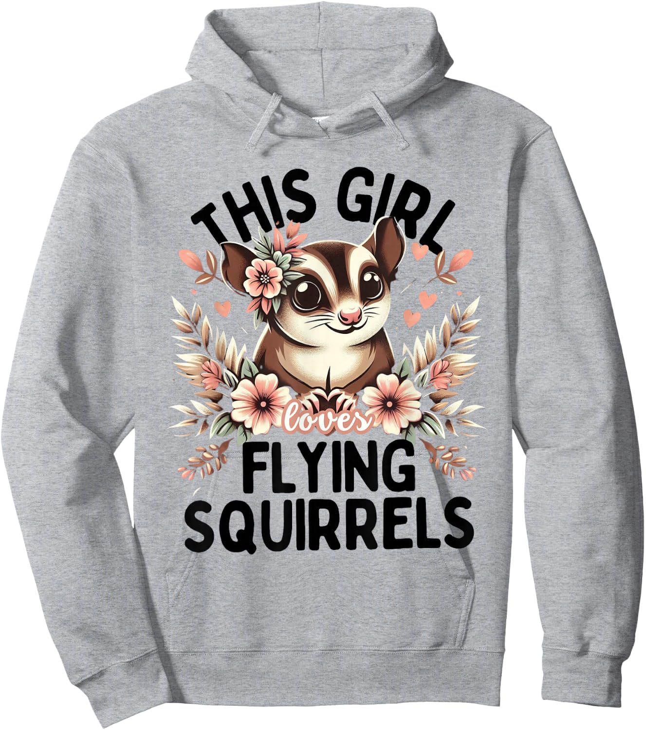 Funny Flying Squirrel Shirt Animal Lover Flying Squirrels Hoodie - Hoodie | Ash