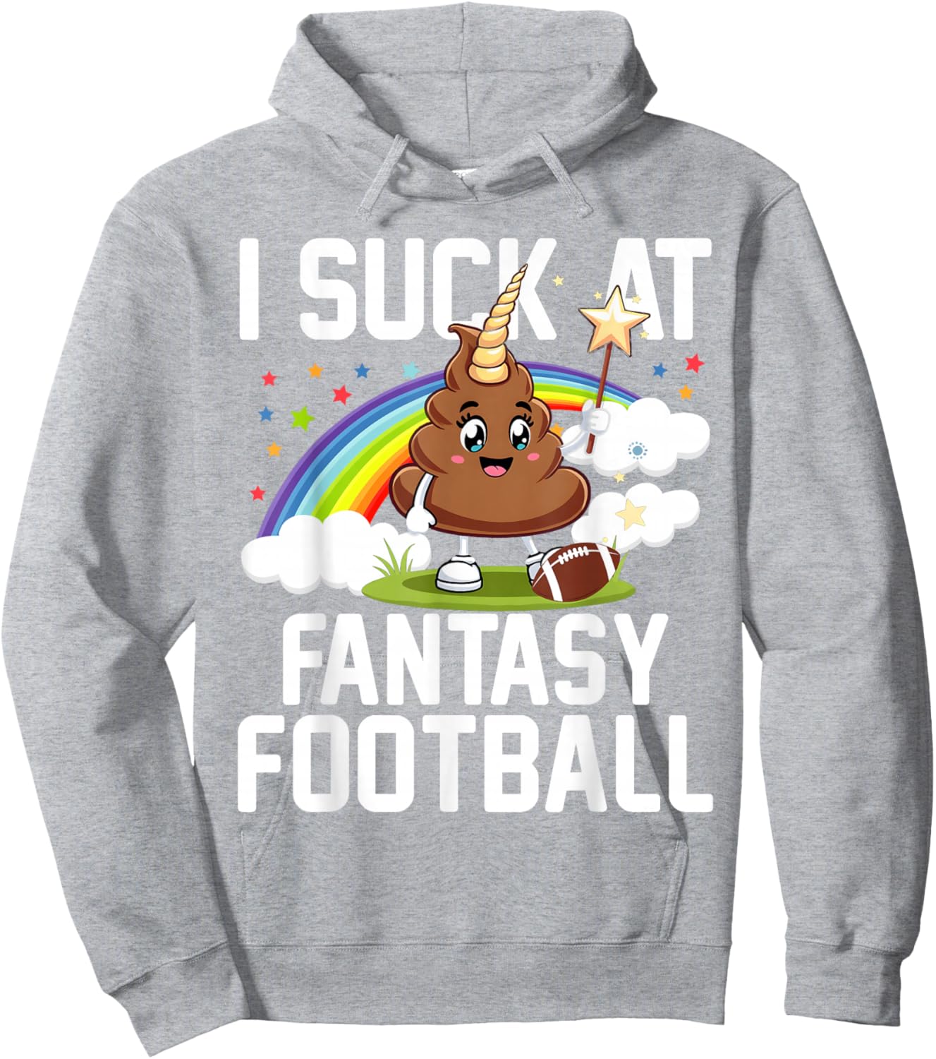 I Suck at Fantasy Football Last Place Fantasy Football Loose , pink Hoodie - Hoodie | Ash