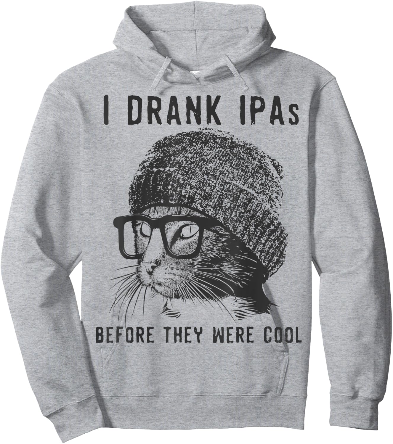 Funny Cat Beer IPA T Shirts Funny Cat Lover Gift Hoodie - Hoodie | Ash