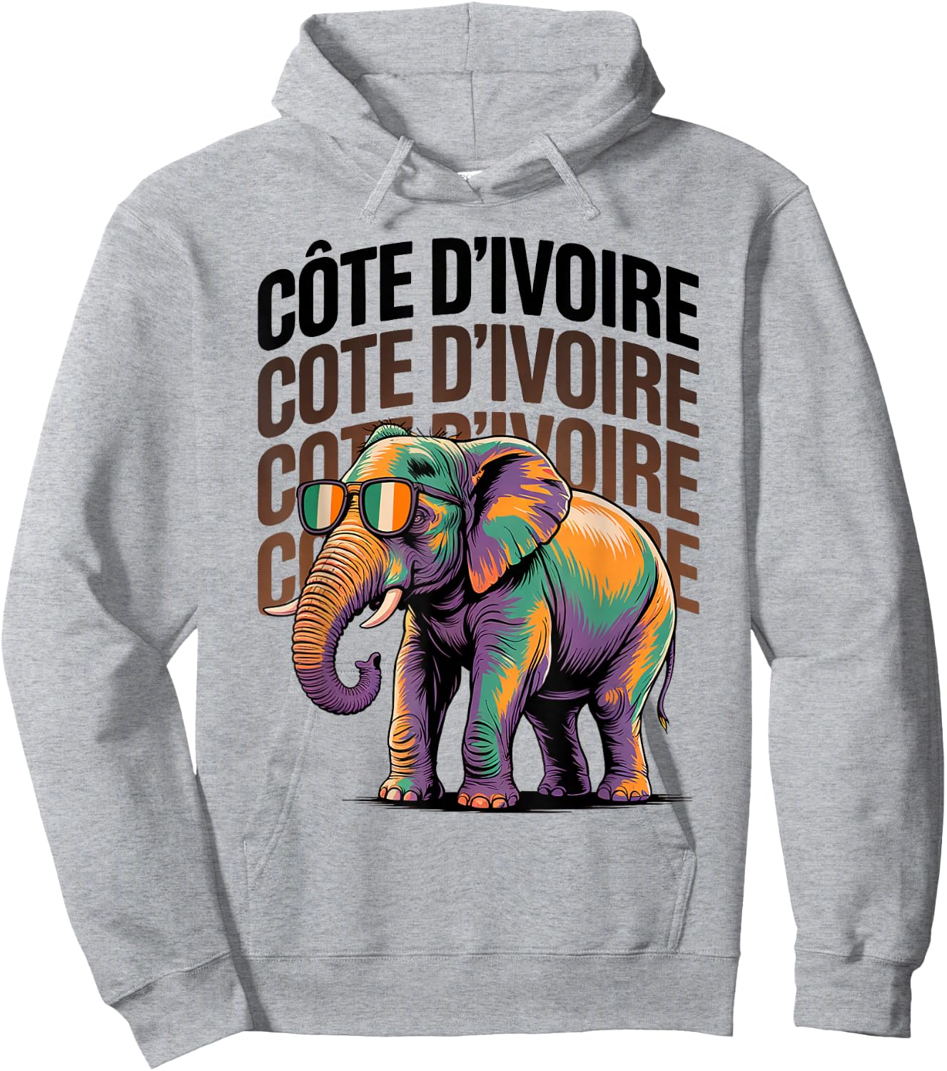 Cute CÔTE D'Ivoire Trip Elephant Ivory Coast Boys Vacay Hoodie - Hoodie | Ash