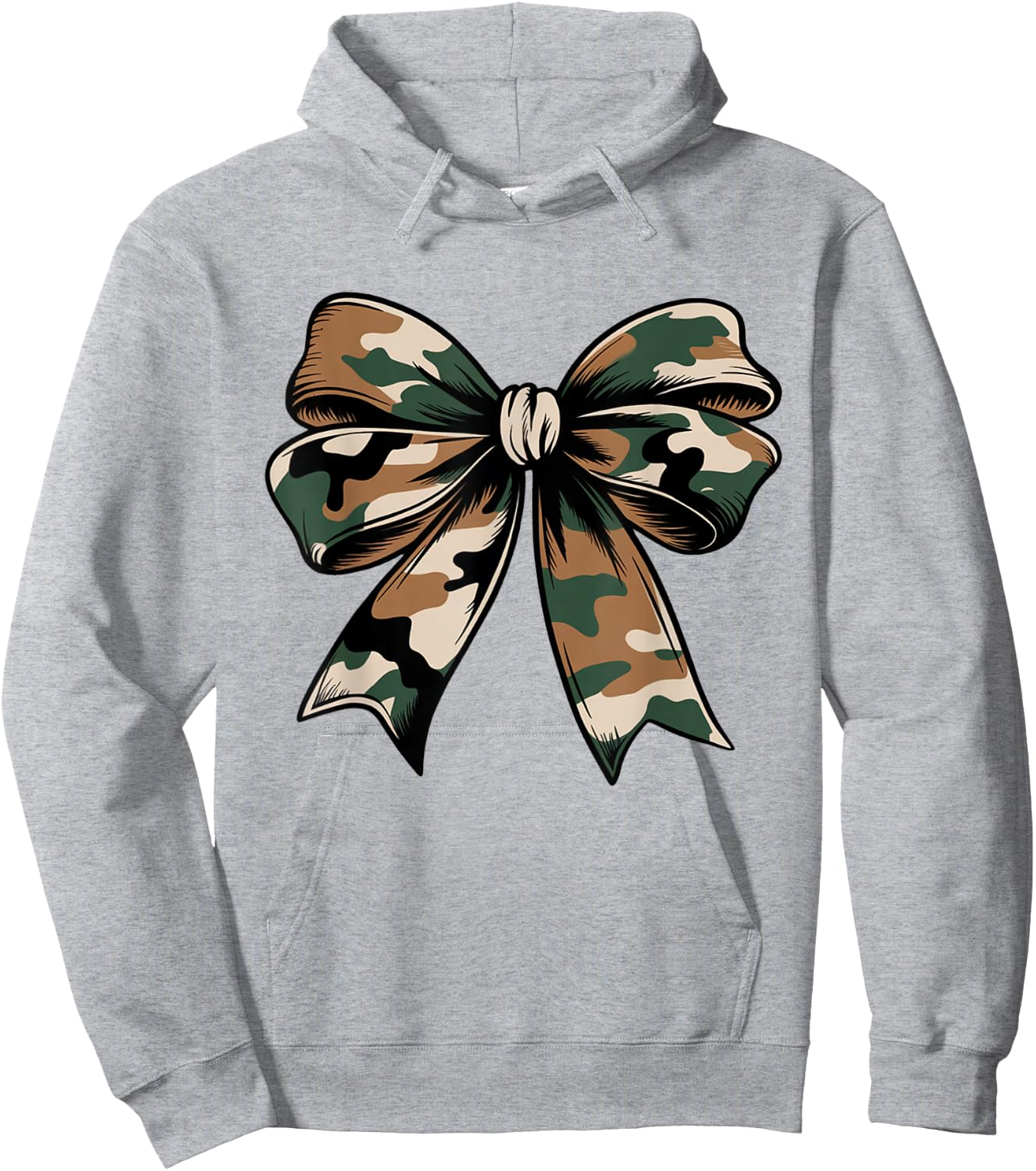 Camouflage Coquette Bow Camo Bow Hunt Hunting Girls Women Hoodie - Hoodie | Ash