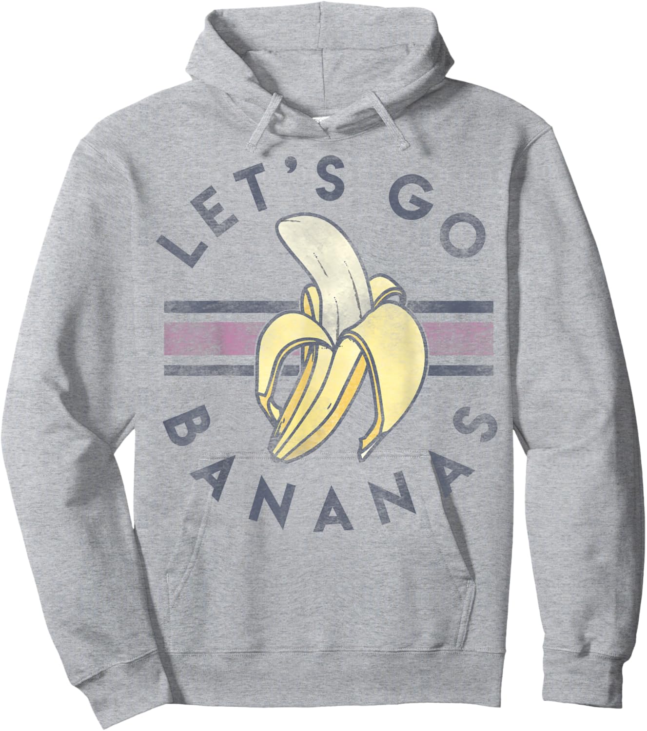 Let's Go Bananas Vintage Sporty Stripe Hoodie - Hoodie | Ash
