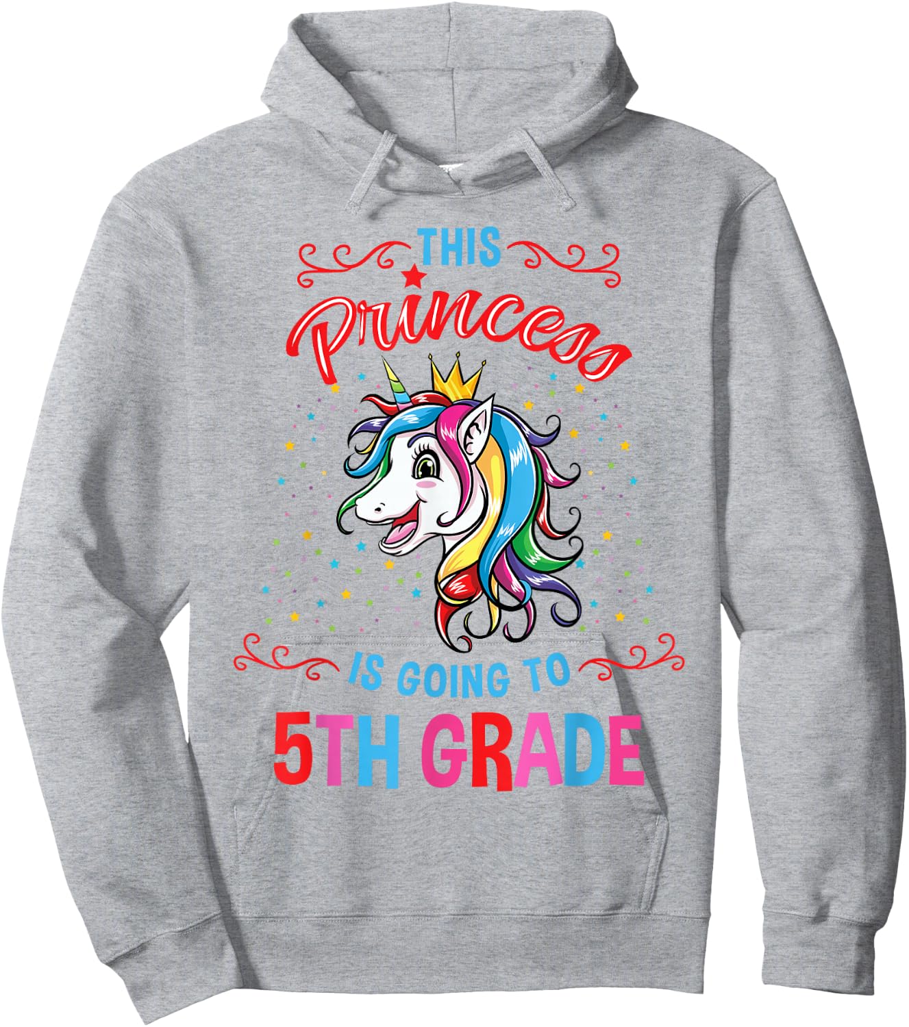 This Princess is Going to 5th Grade Back to School Girl Hoodie - Hoodie | Ash