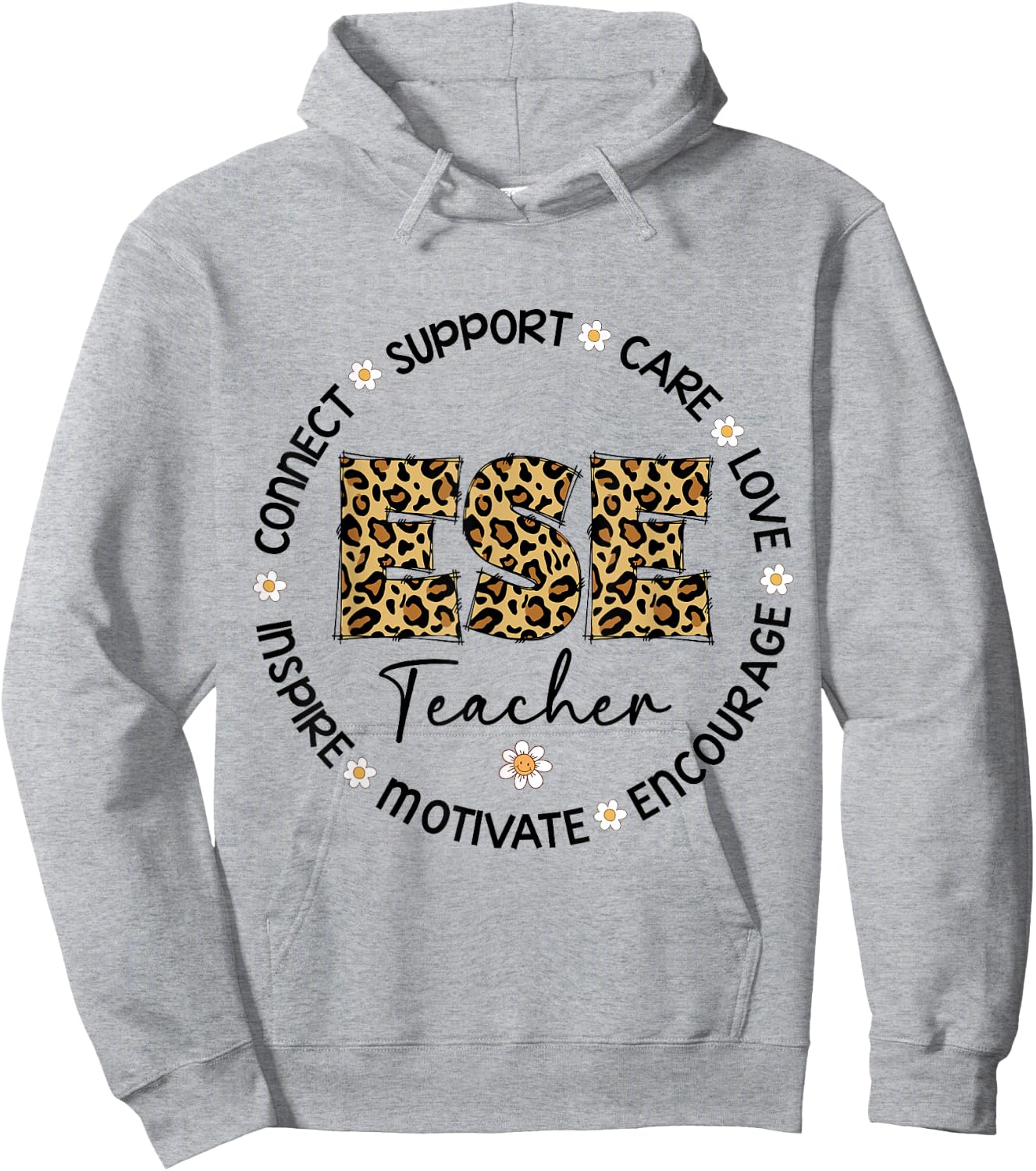 Leopard ESE Teacher Appreciation Week back to school Hoodie - Hoodie | Ash