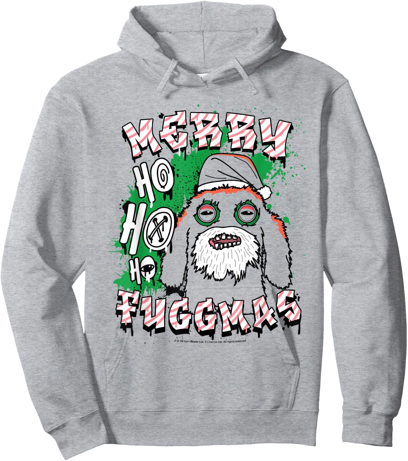 Fuggler Christmas Ho Ho Ho Merry Fuggmas Festive Fugg Hoodie - Hoodie | Ash