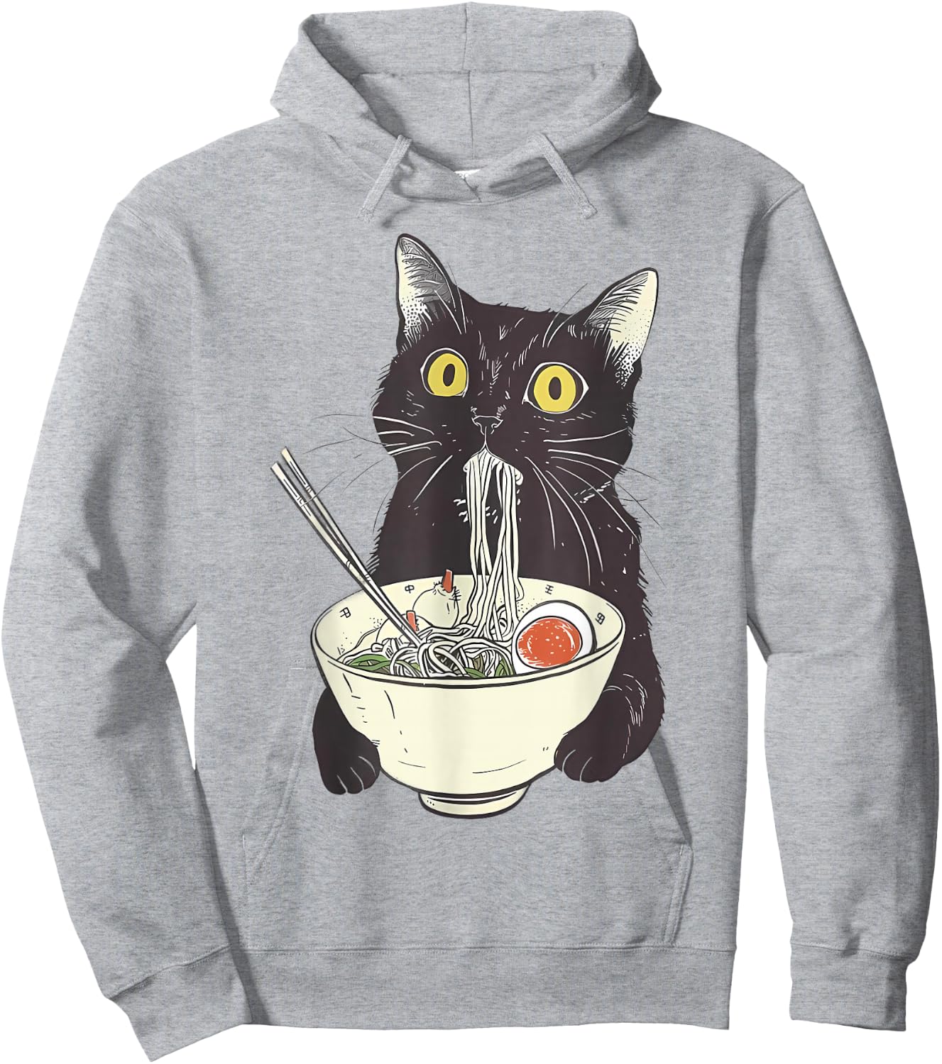 Cat Ramen Noodle Japanese Anime Manga Kawaii Cat , White Hoodie - Hoodie | Ash