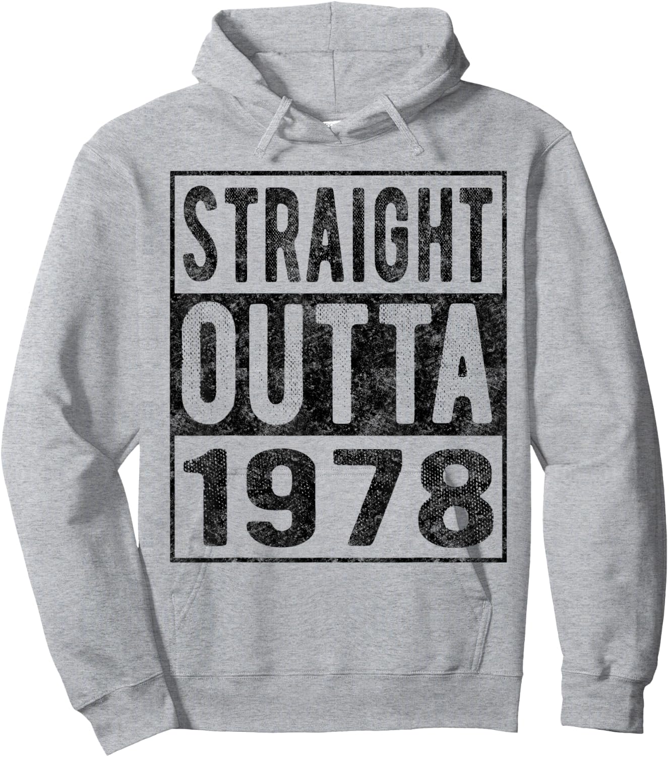Straight Outta 1978, Fun Distressed Born 1978 Birthday Gift Hoodie - Hoodie | Ash
