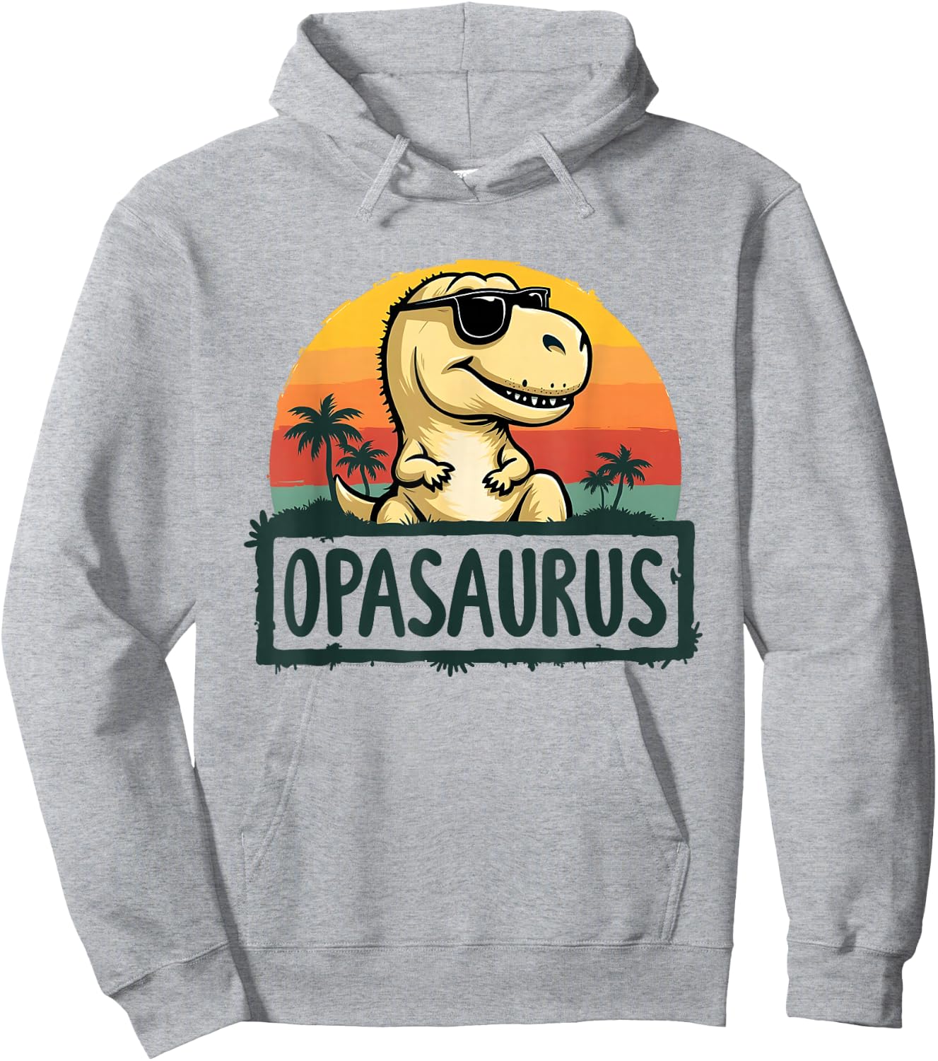 Opasaurus Funny Dinosaur Grandpa Family Matching Hoodie - Hoodie | Ash