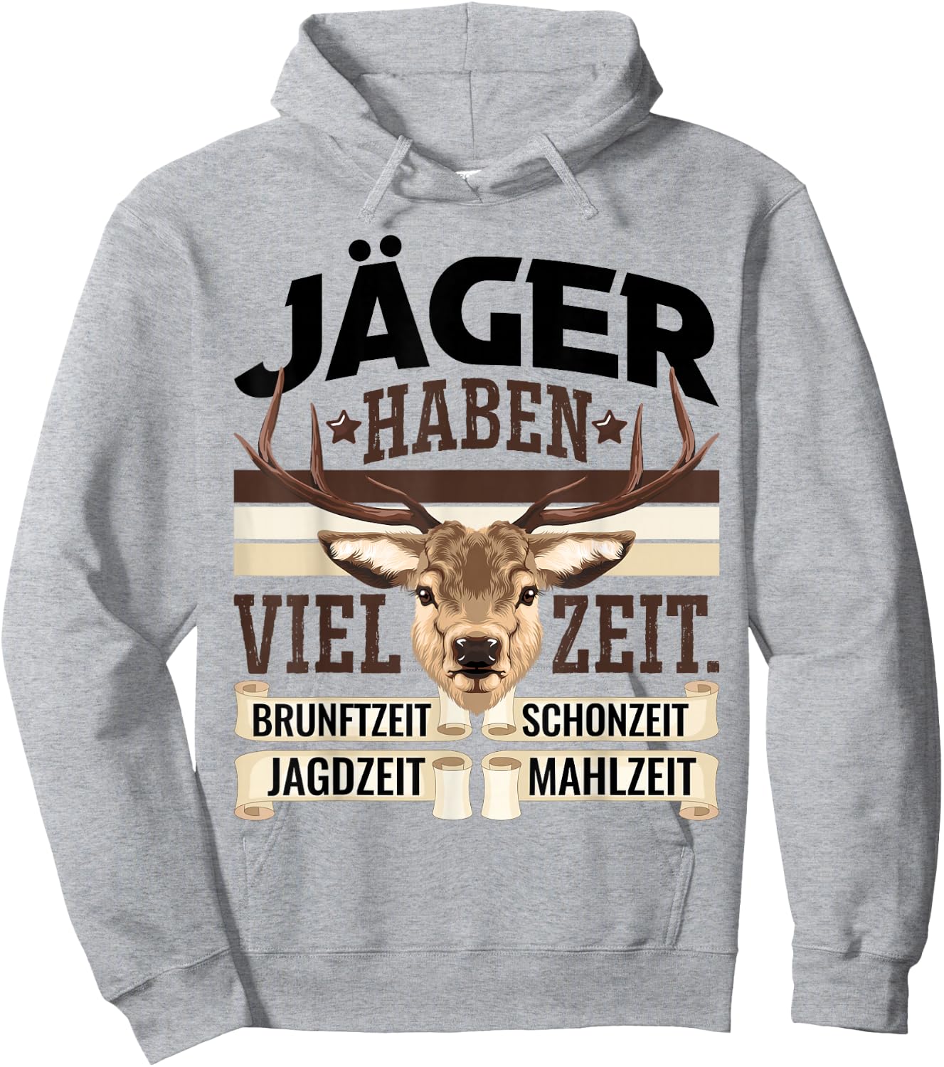 Jäger Haben Viel Zeit Spruch Geschenk für Jäger Spruch Männer Hoodie - Hoodie | Ash