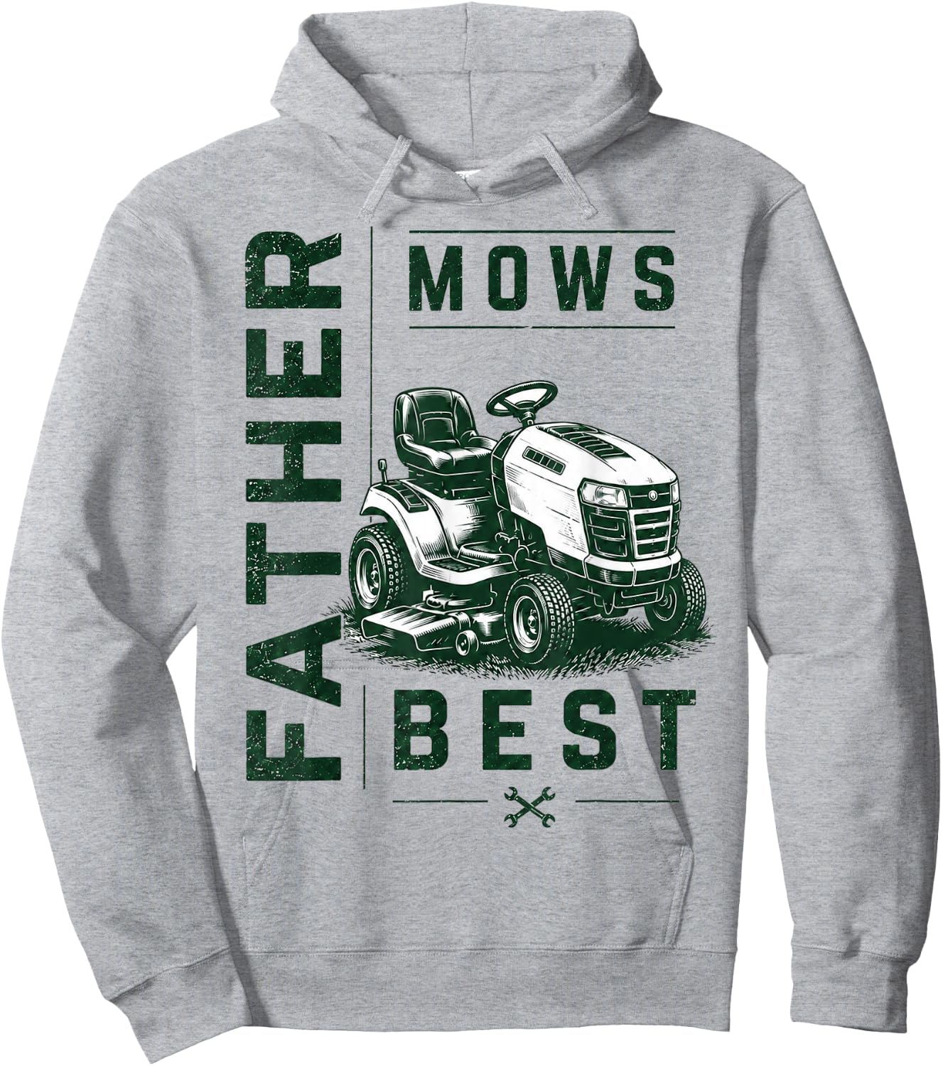 Funny Father Mows Best Fathers Day Hoodie - Hoodie | Ash