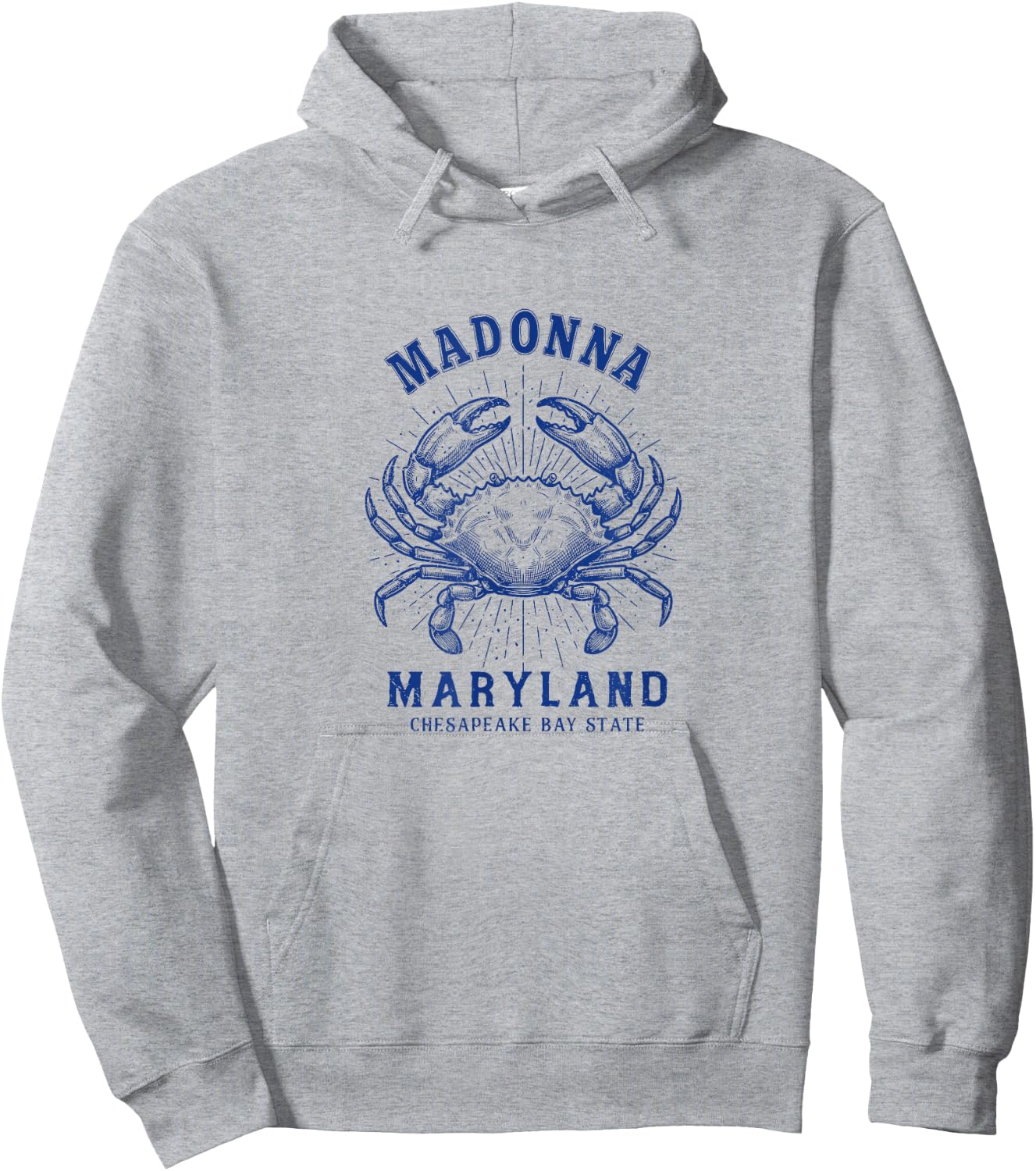 Maryland Blue Crab Coastal Madonna MD Design Hoodie - Hoodie | Ash