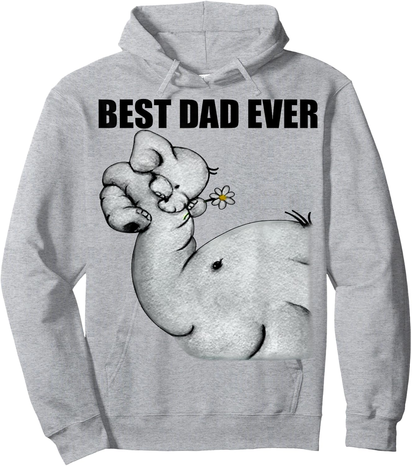 Best Dad Ever Elephant Dad Gift World's Best Dad Favorite Hoodie - Hoodie | Ash