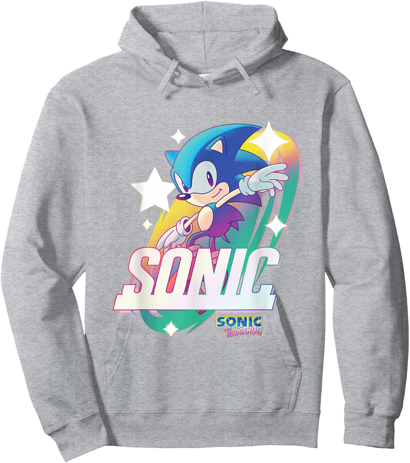 Sonic The Hedgehog Sonic Sparkle Dash Vintage Hoodie - Hoodie | Ash