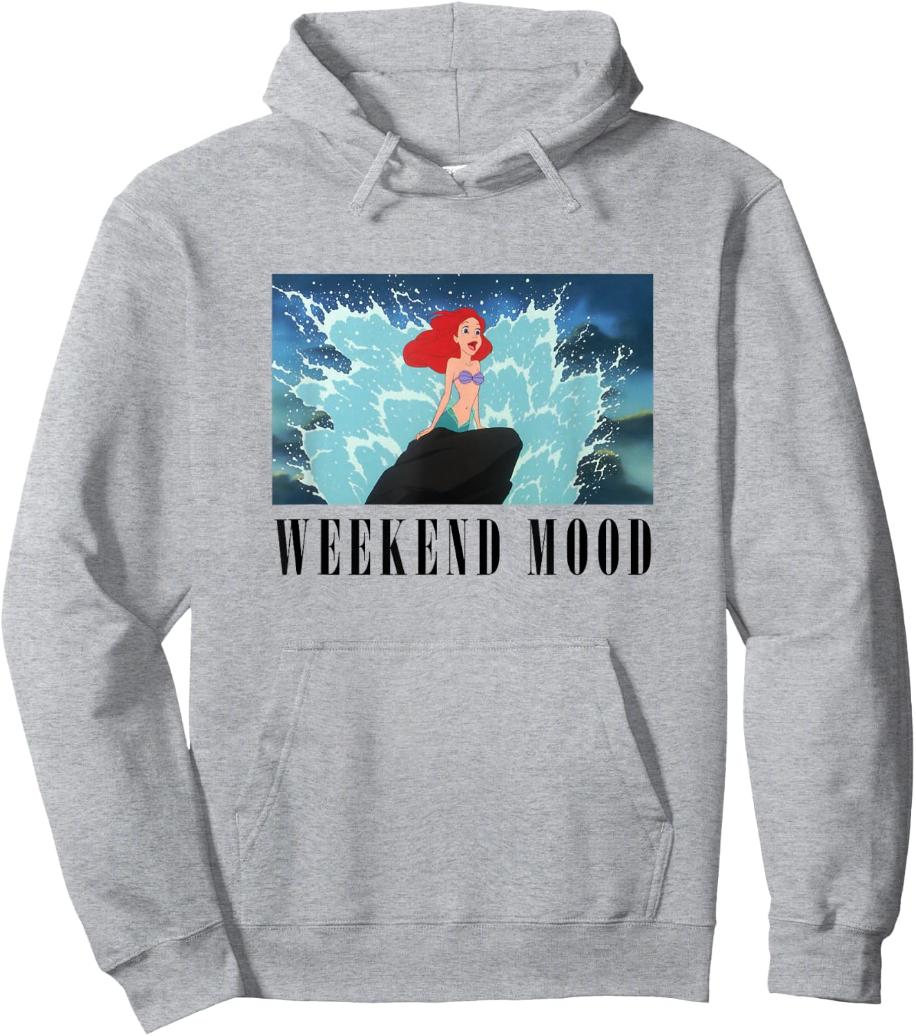 Disney The Little Mermaid Ariel Panel Weekend Mood Meme Hoodie - Hoodie | Ash