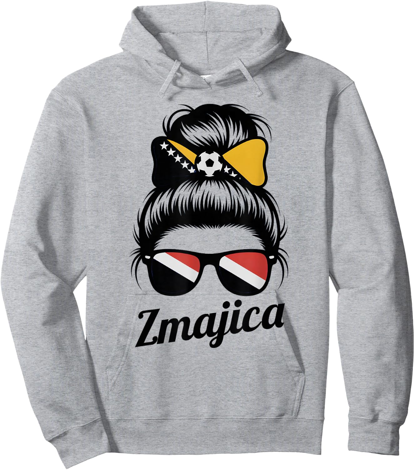 Proud ZMAJICA Bosnian Zmajice Girl Game Day Hajmo Bosno Mom Hoodie - Hoodie | Ash