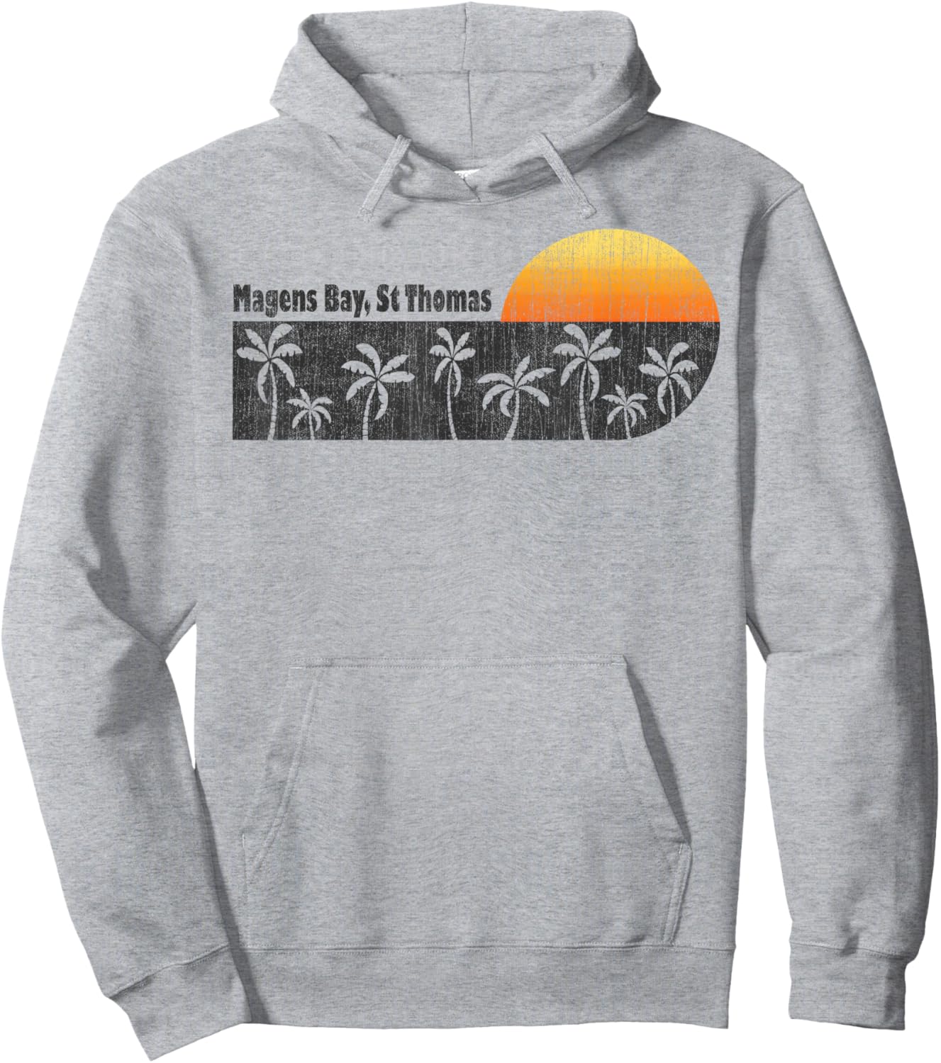 Retro Magens Bay St Thomas Retro Hoodie - Hoodie | Ash