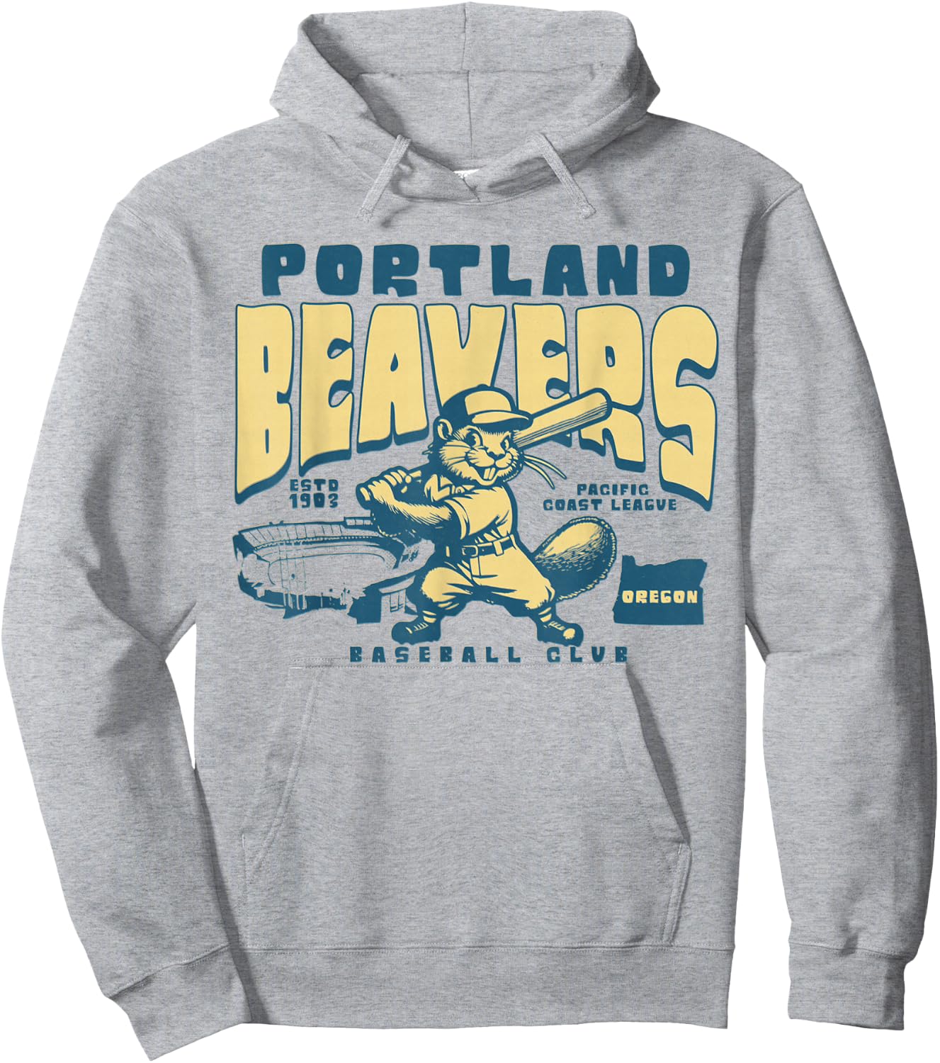 Portland Beavers Defunct baseball Team 1903 Hoodie - Hoodie | Ash