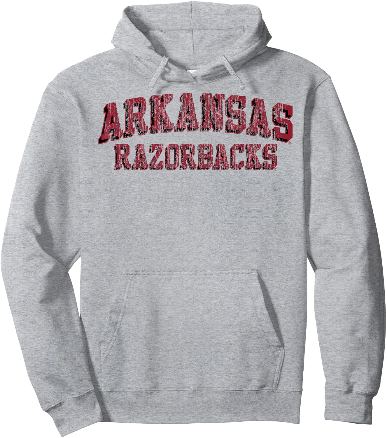 Elite Authentics Arkansas Razorbacks Retro Arch Officially Licensed , Small, Grey Hoodie - Hoodie | Ash