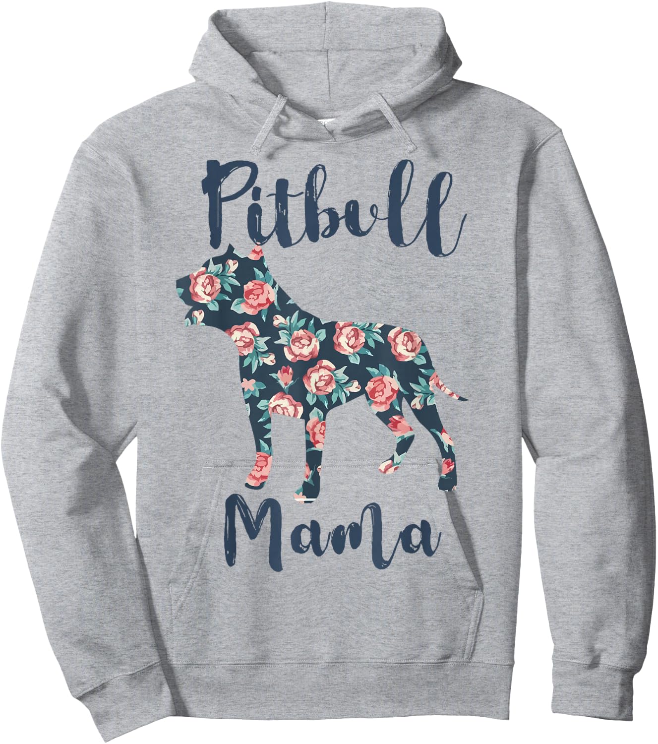 Pitbull Mama Shirt Women Pittie Mom Pibble Mother Day Gift Hoodie - Hoodie | Ash