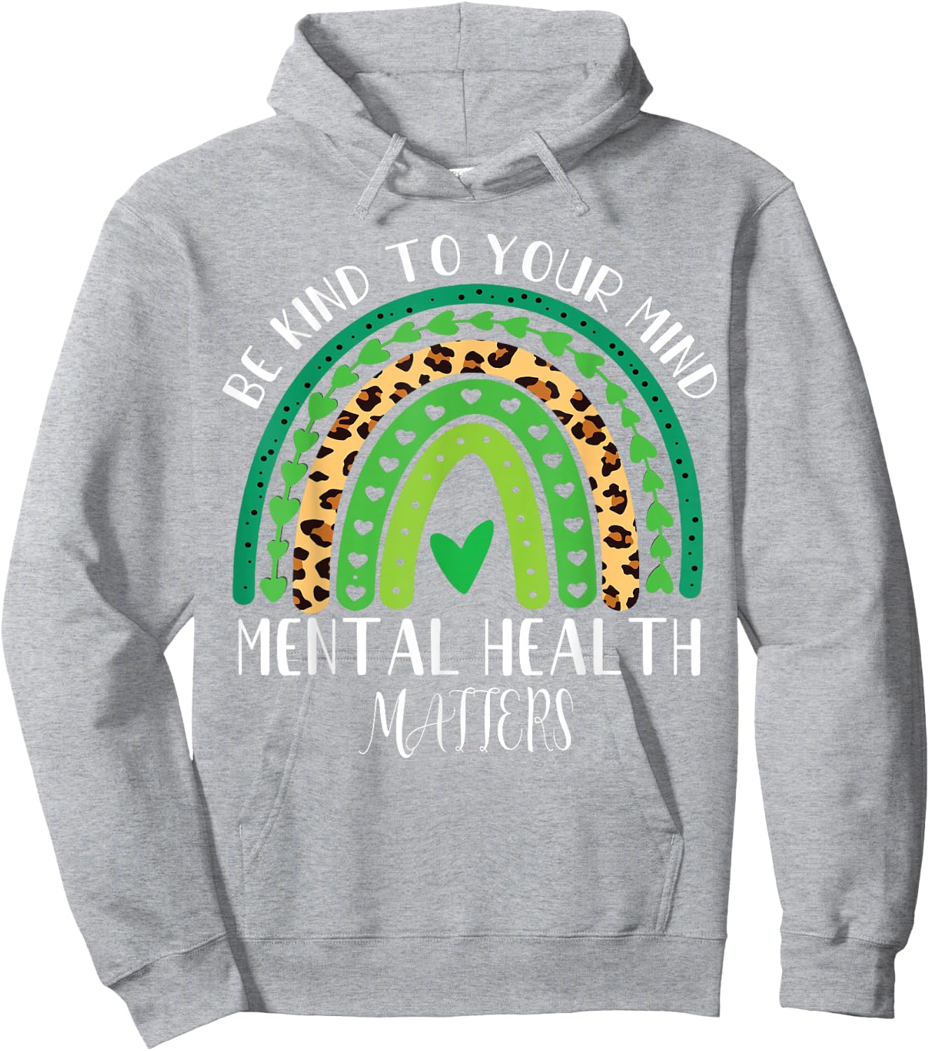 Mental health matters Be Kind women kid Mental Health Hoodie - Hoodie | Ash