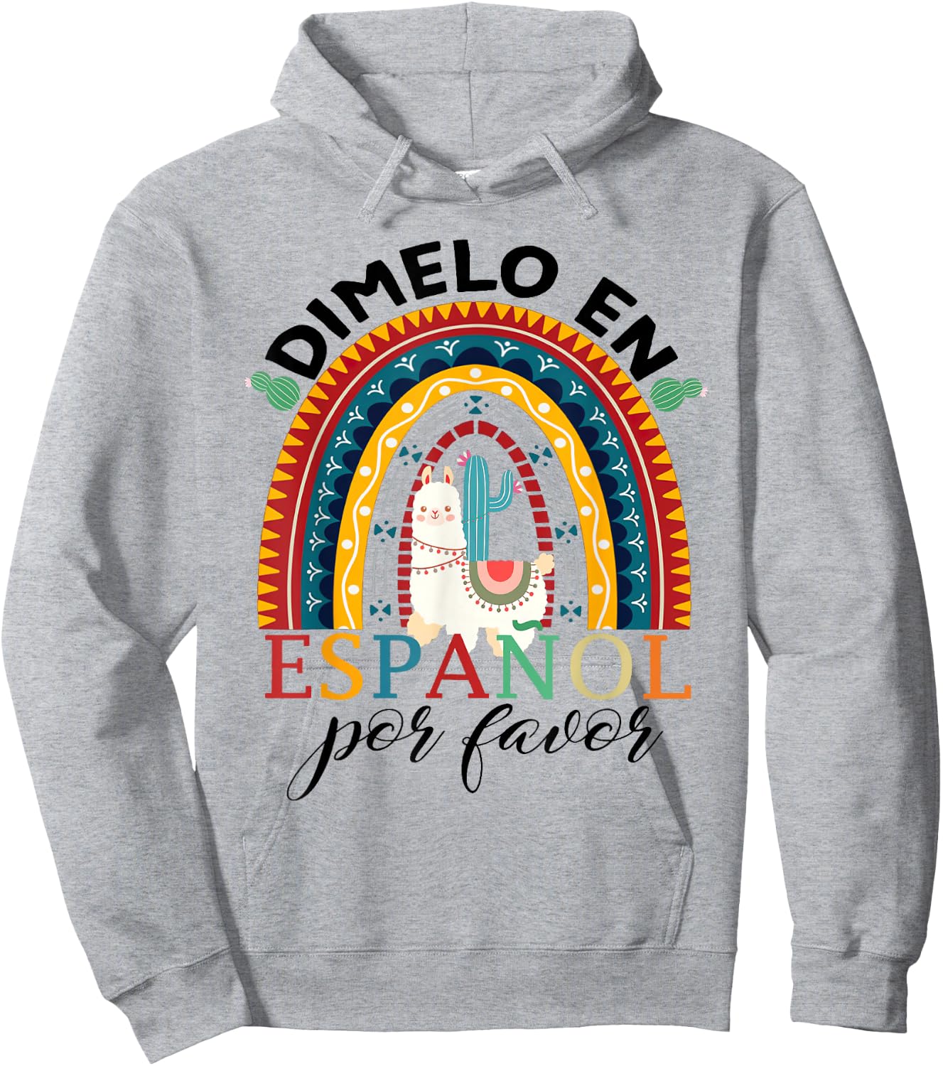 Rainbow Dimelo En Espanol Por Favor Bilingual Spanish Teache Hoodie - Hoodie | Ash