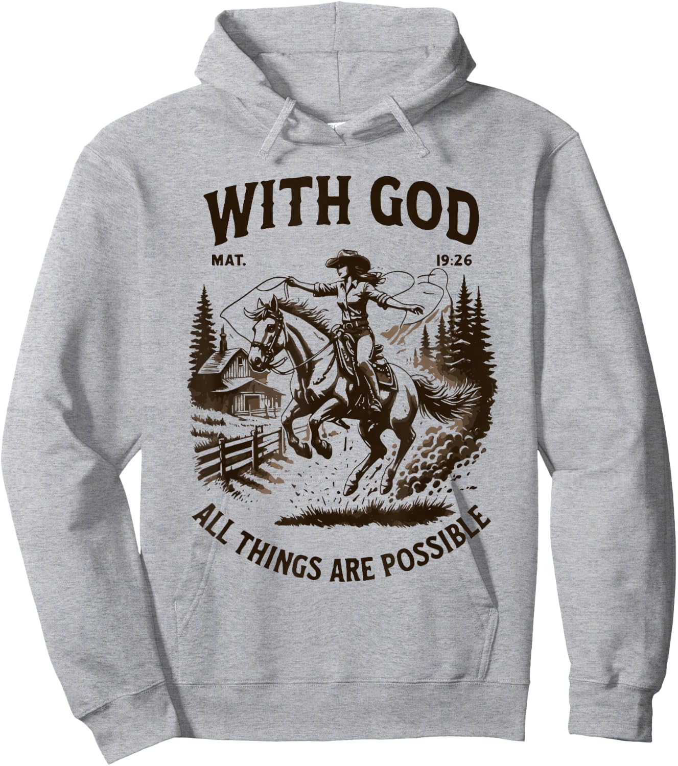 Cowgirl Bible Scripture Verse Jesus For Ladies Faith Western Hoodie - Hoodie | Ash