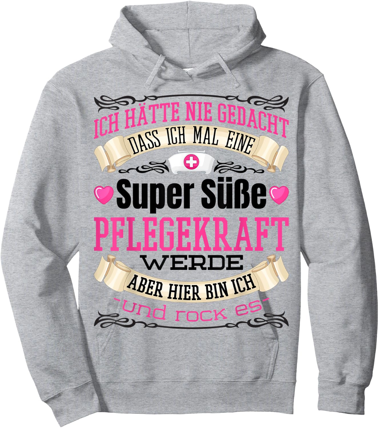 Pflegekraft Spruch Geschenk Altenpflegerin Frauen Geschenkid Hoodie - Hoodie | Ash