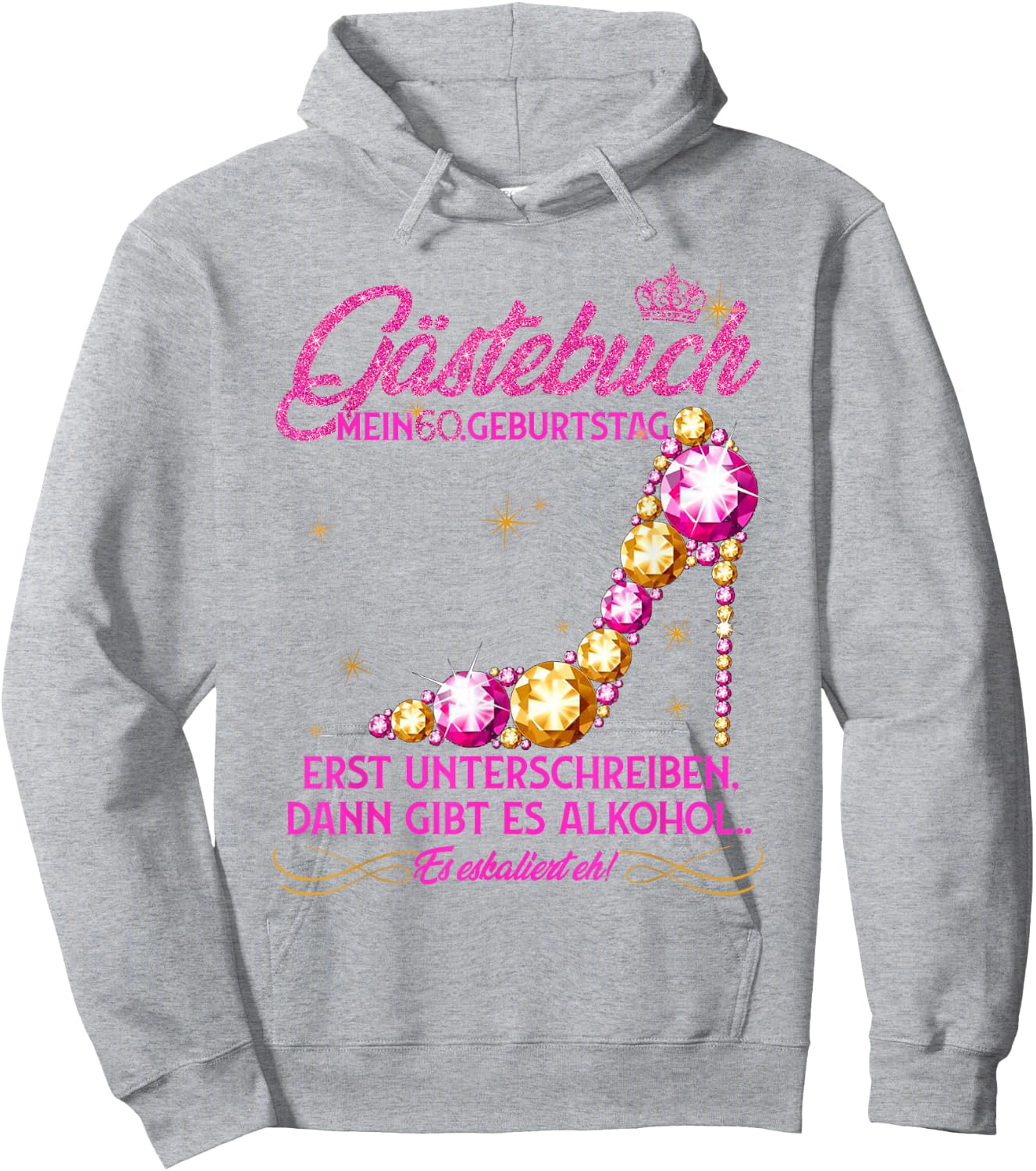 60th Birthday Girl Party Girl Guest Book Funny Gift , White Hoodie - Hoodie | Ash