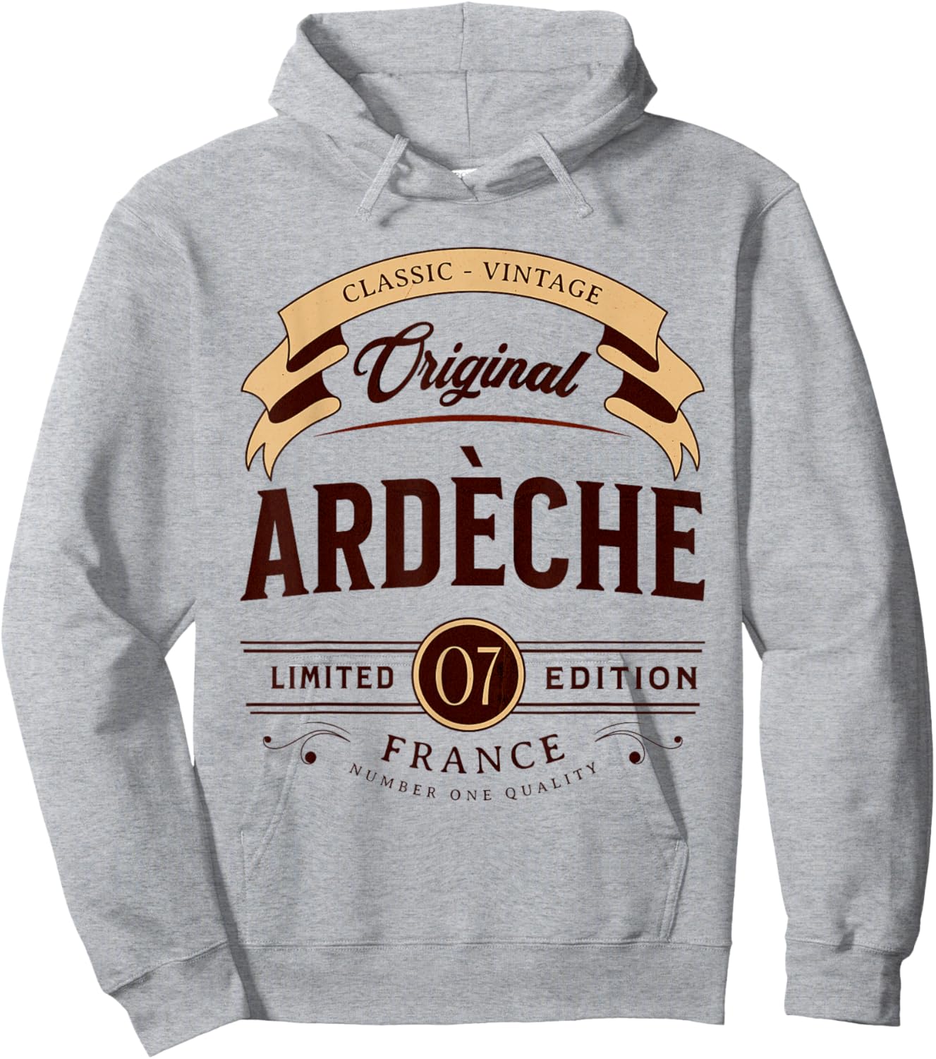 Vintage Ardèche France , grey, S Hoodie - Hoodie | Ash