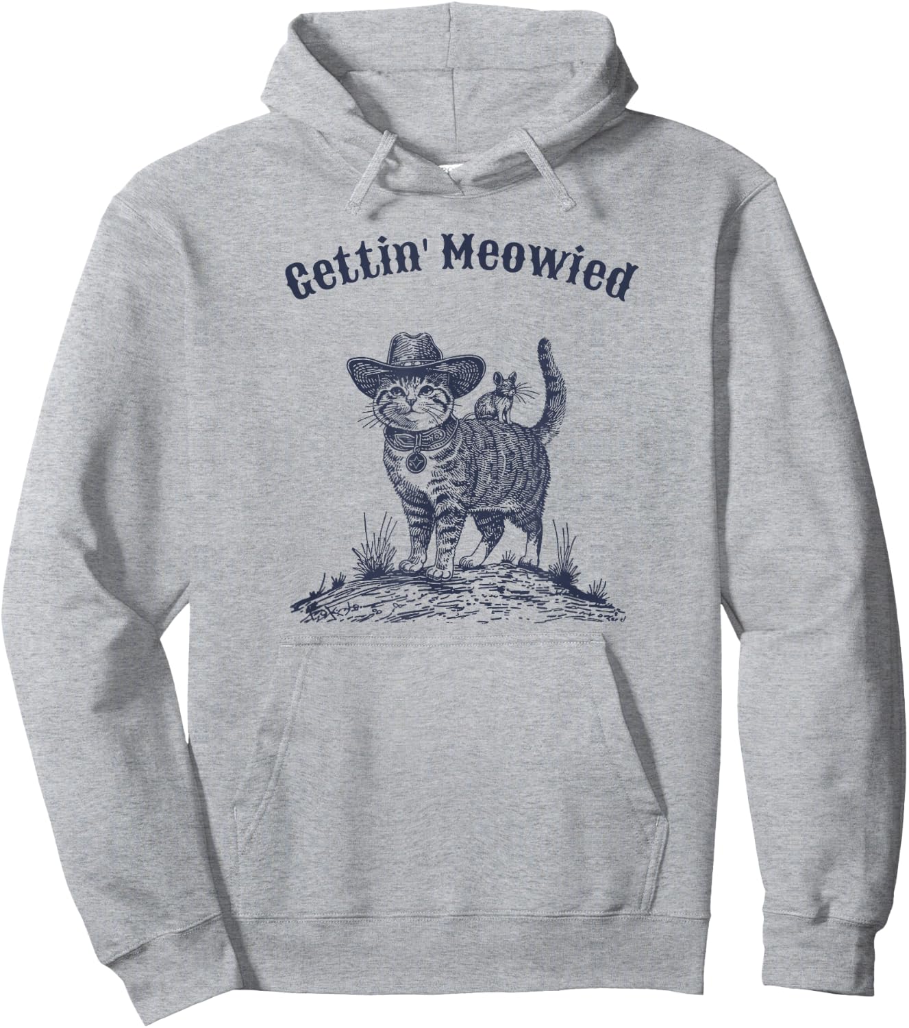 Meowdy Bachelorette Party Cowgirl Cowboy Cat Bridal Squad Hoodie - Hoodie | Ash