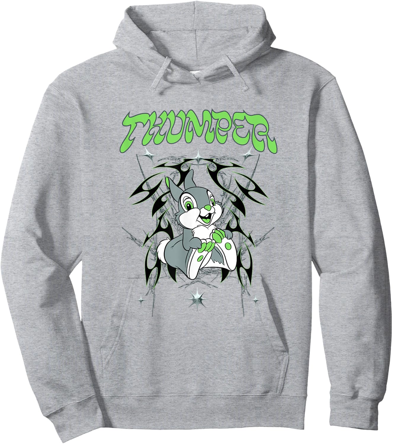 Disney Bambi Thumper Tribal Starburst Green Glow Hoodie - Hoodie | Ash