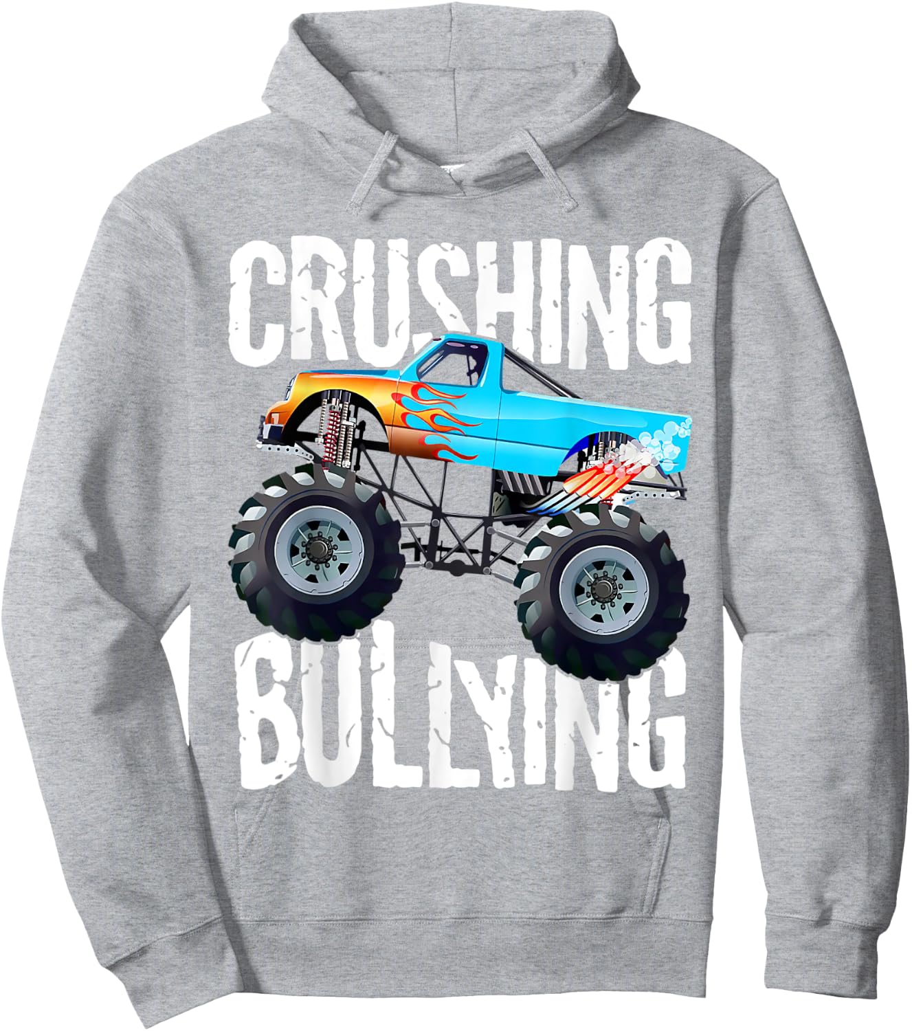 Crushing Bullying Car Monster Truck Unity Day Orange Hoodie - Hoodie | Ash