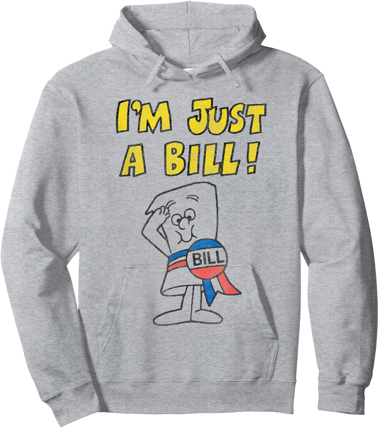 Schoolhouse Rock I'm Just a Bill Yellow Text Vintage Cartoon Hoodie - Hoodie | Ash