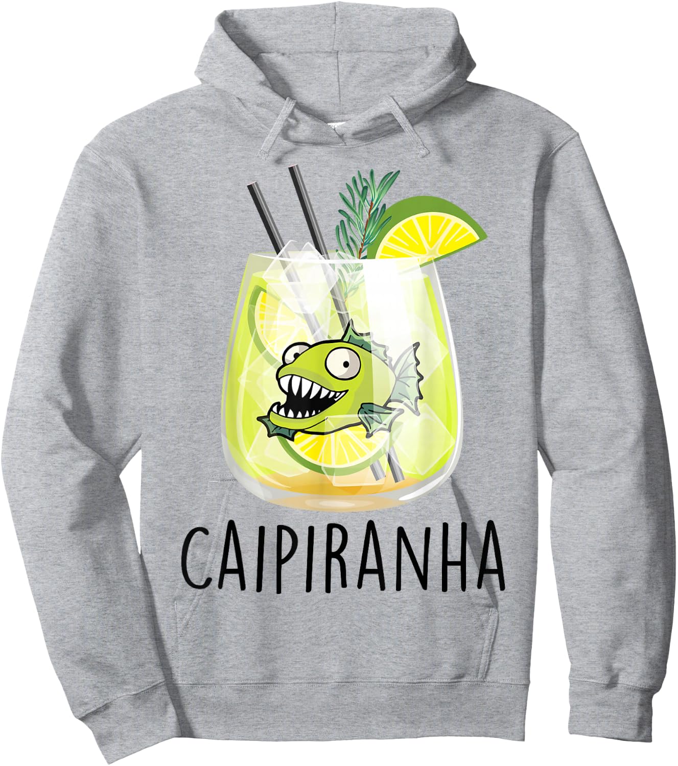 Caipiranha I Caipirinha Piranha Cocktail JGA Fun Caipi Fish , White, s Hoodie - Hoodie | Ash