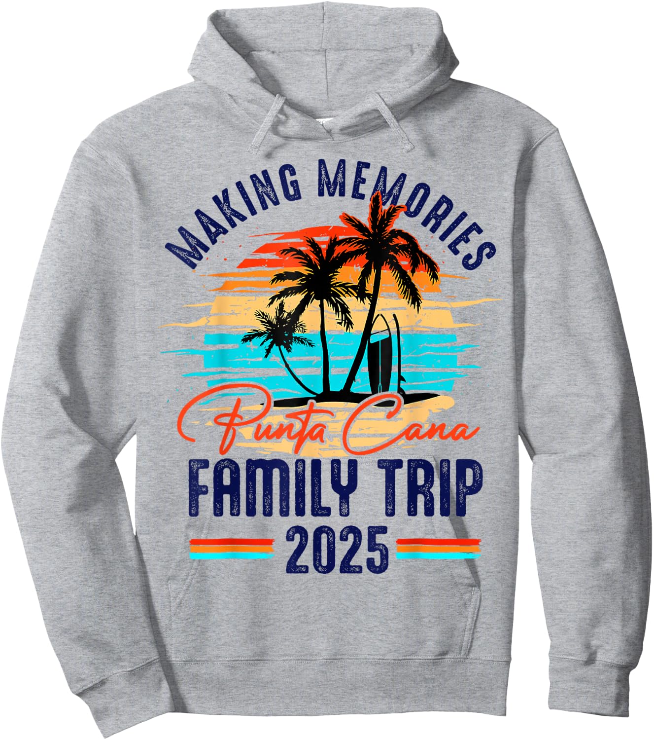 Family Punta Cana Vacation 2025 Summer Vacation Matching Hoodie - Hoodie | Ash