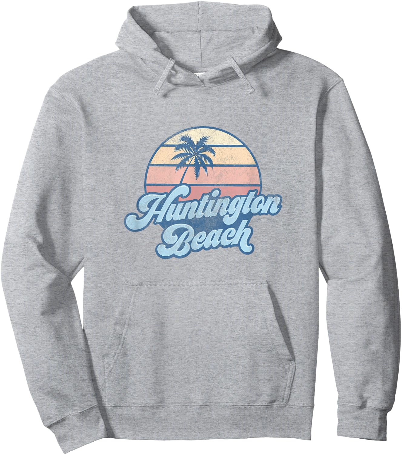 Huntington Beach California CA T Shirt Vintage 70s Surfer Women Girls Kids Hoodie - Hoodie | Ash