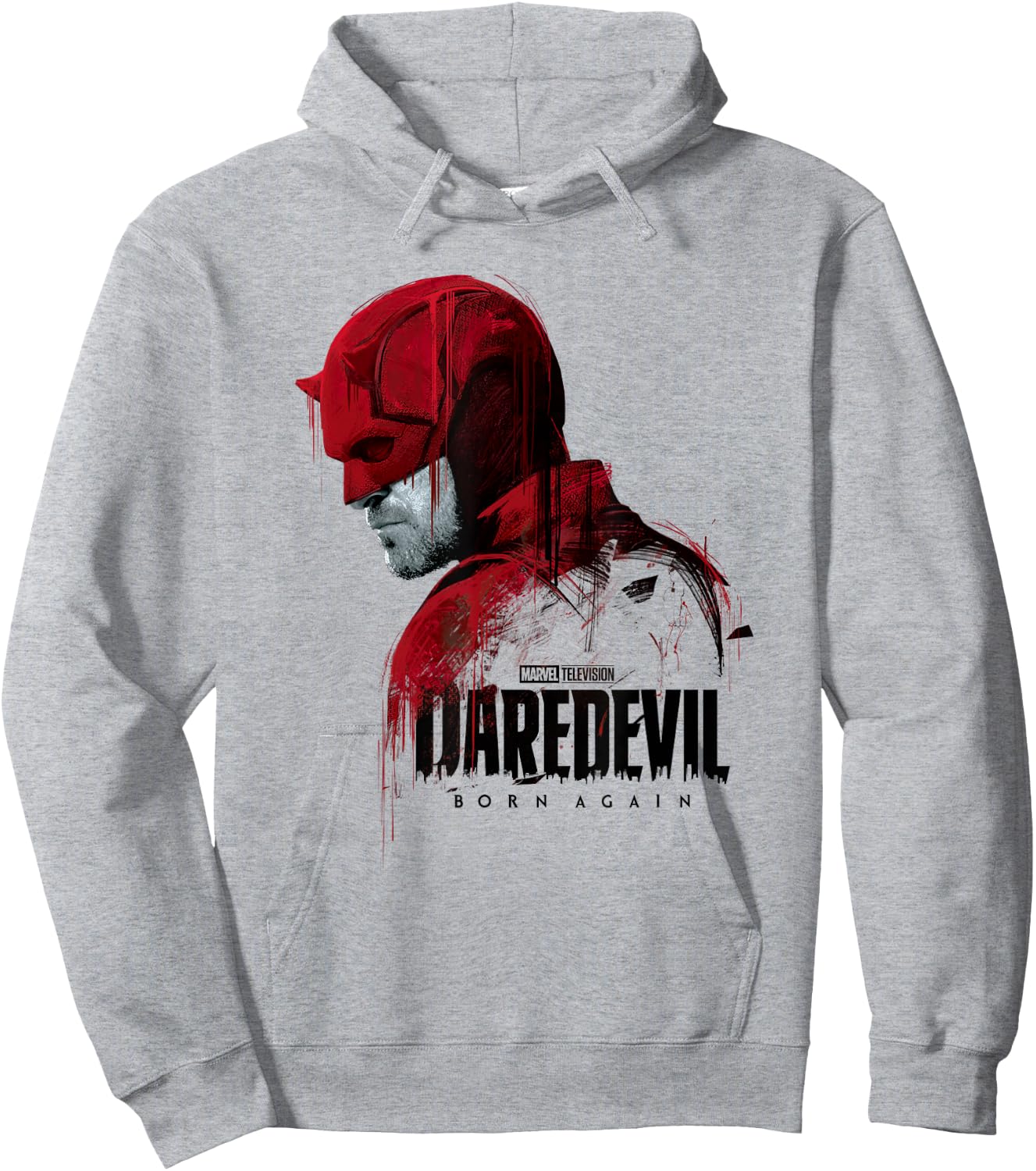 Daredevil Born Again Dripping Side Profile , white, S Hoodie - Hoodie | Ash