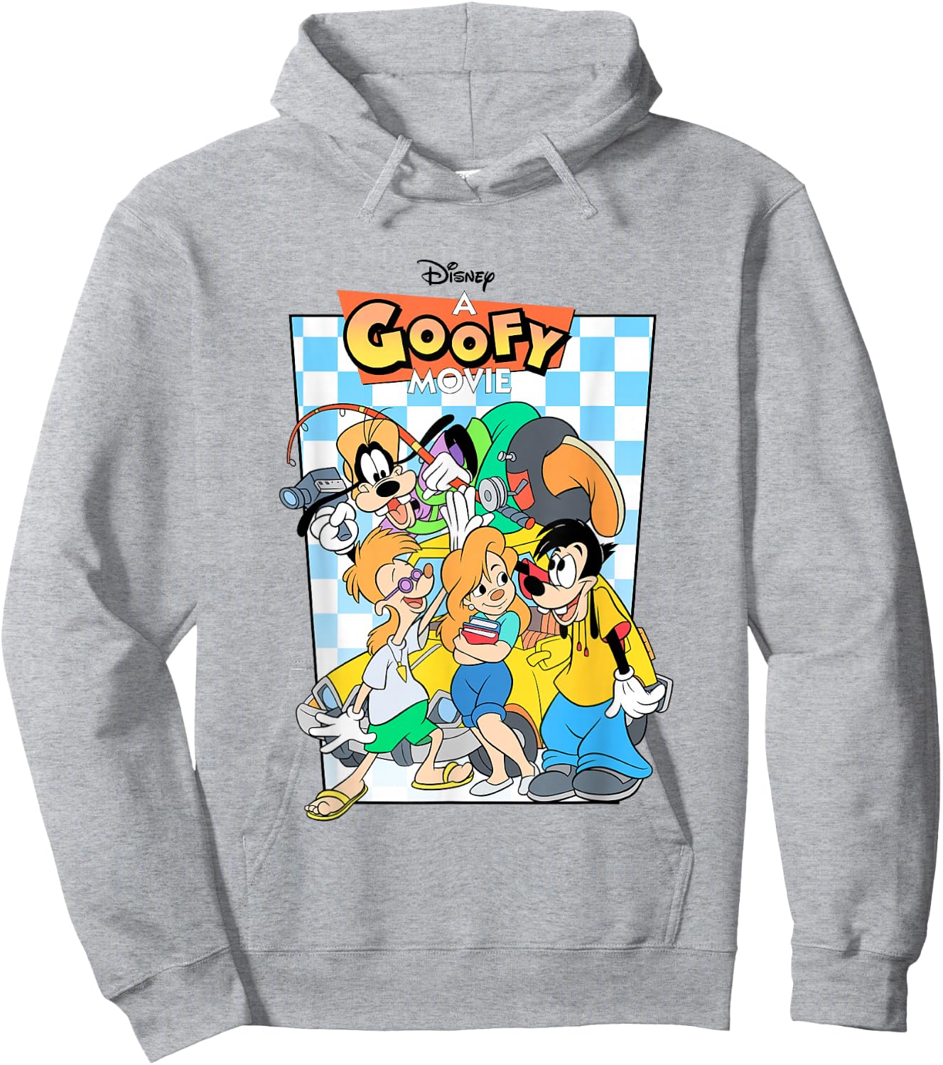 Disney A Goofy Movie Iconic Group Shot Big Chest Poster Hoodie - Hoodie | Ash