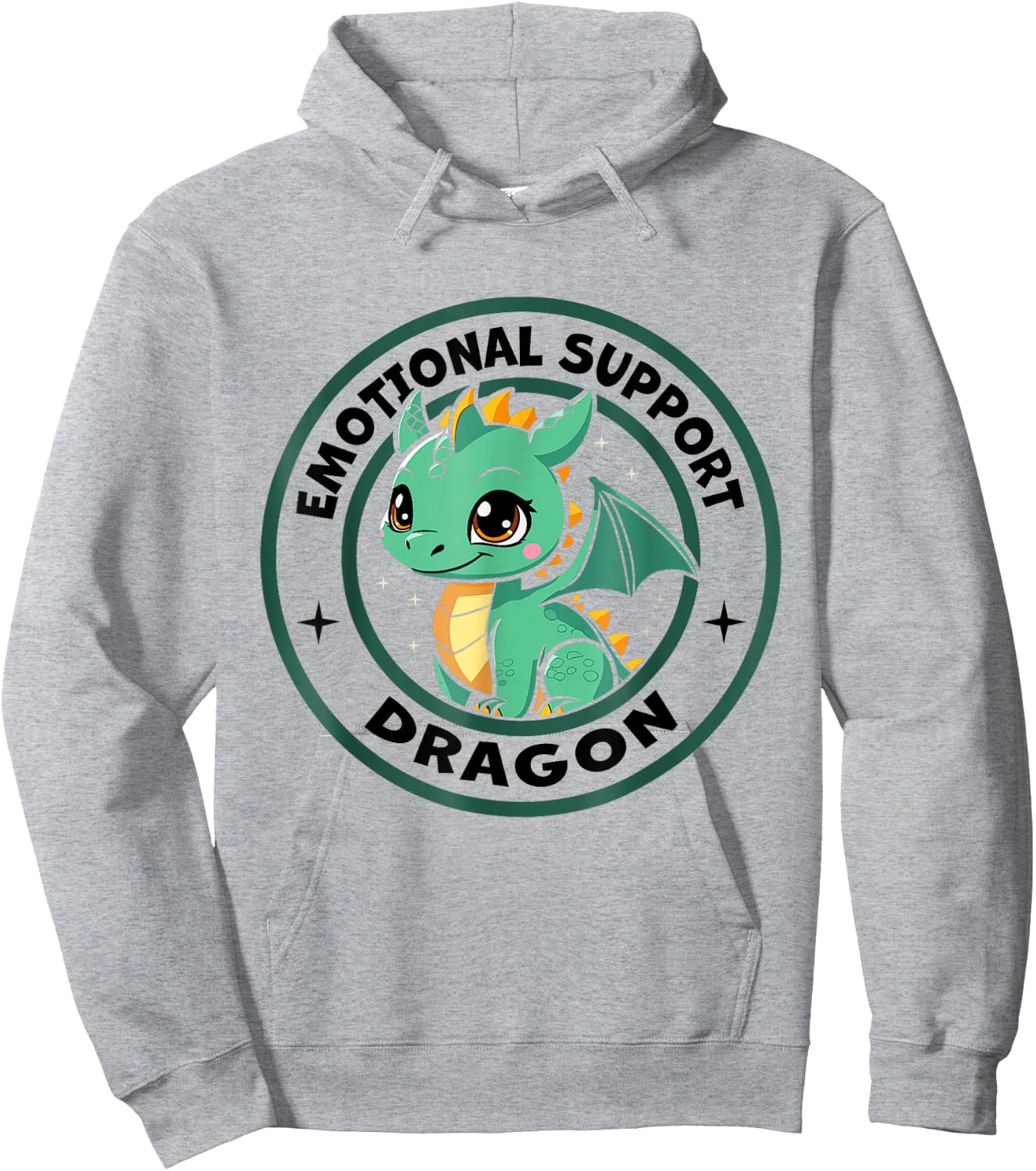 Cute Kawaii Chibi Emotional Support Dragon Men Women Kids Hoodie - Hoodie | Ash