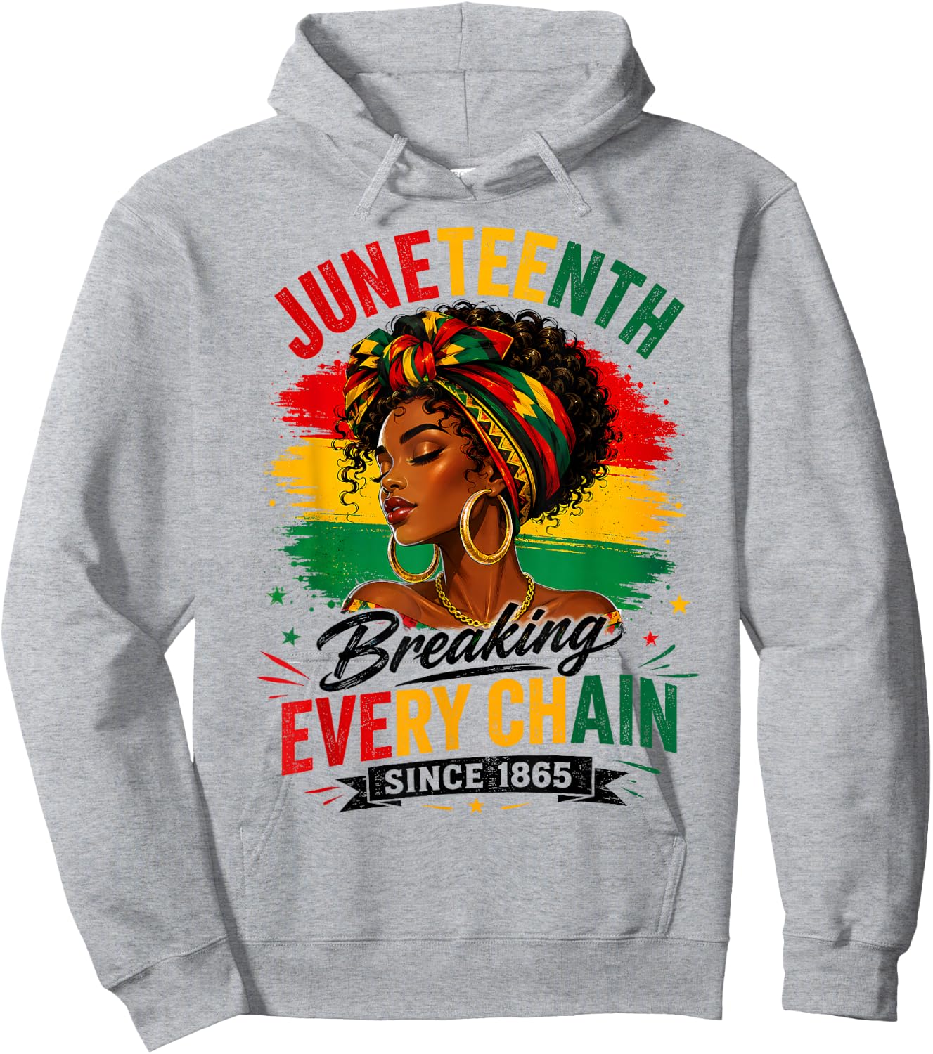 Juneteenth Shirts Women Breaking Every Chain Since 1865 Hoodie - Hoodie | Ash