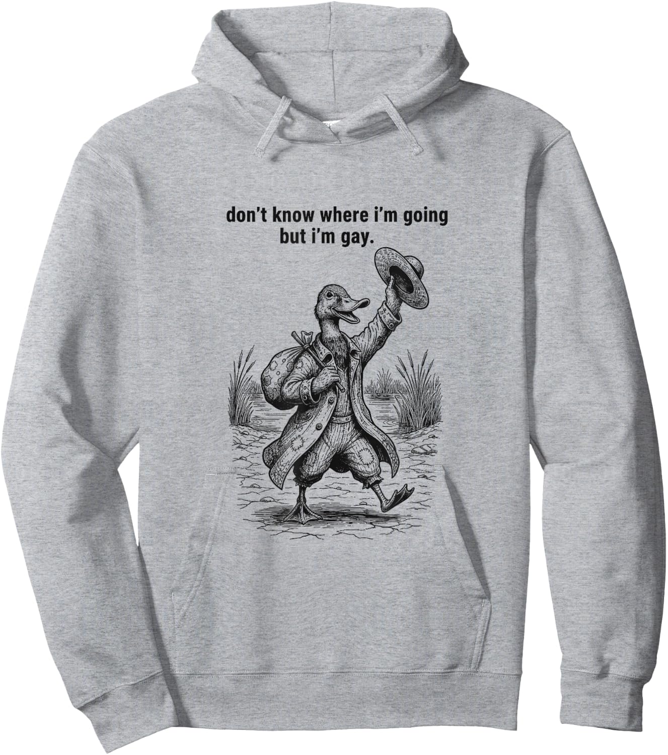 Duck Don't Know Where I'm Going but I'm Gay LGBT Hoodie - Hoodie | Ash