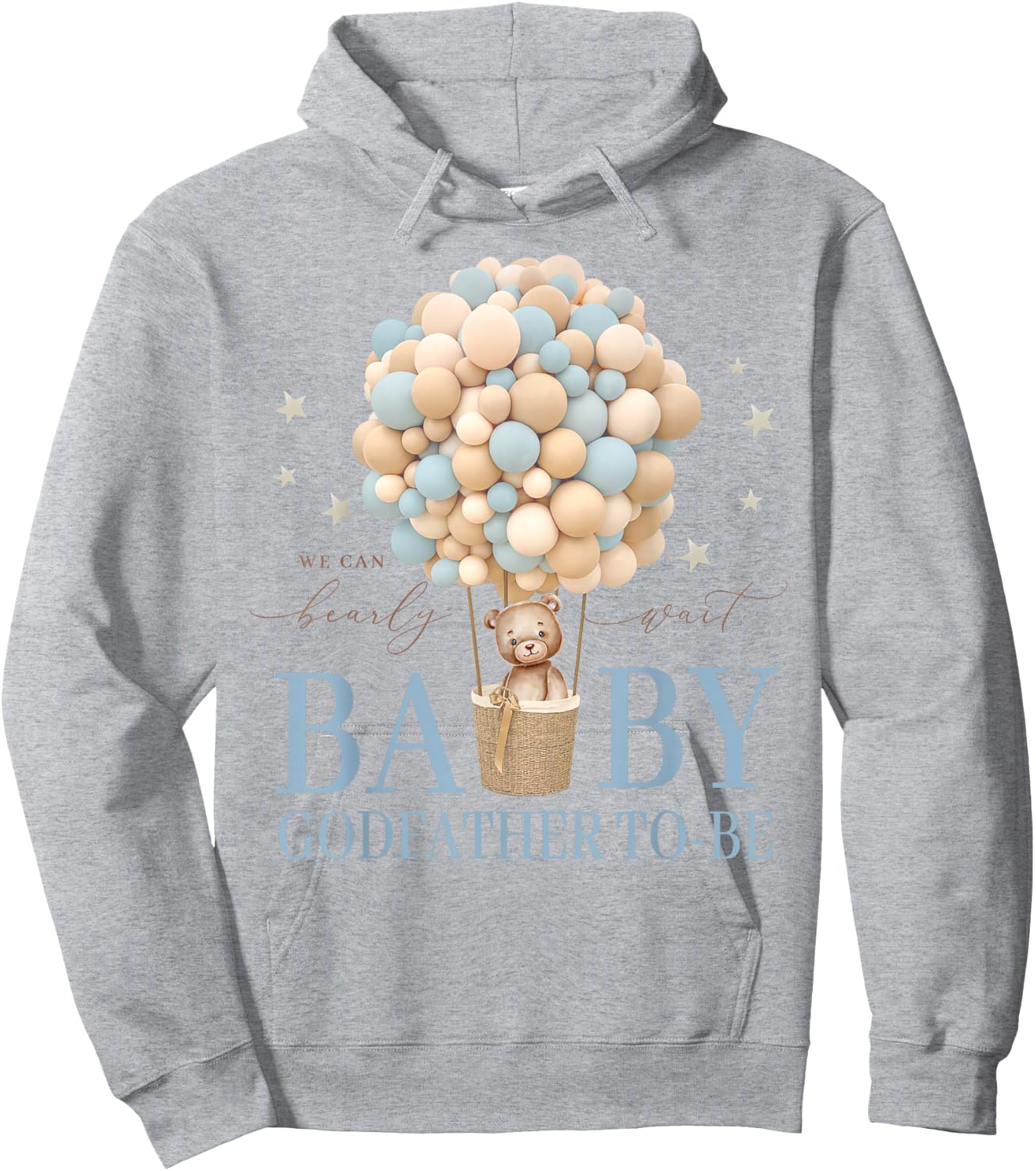Godfather We Can Bearly Wait Baby Shower Bear Family Hoodie - Hoodie | Ash