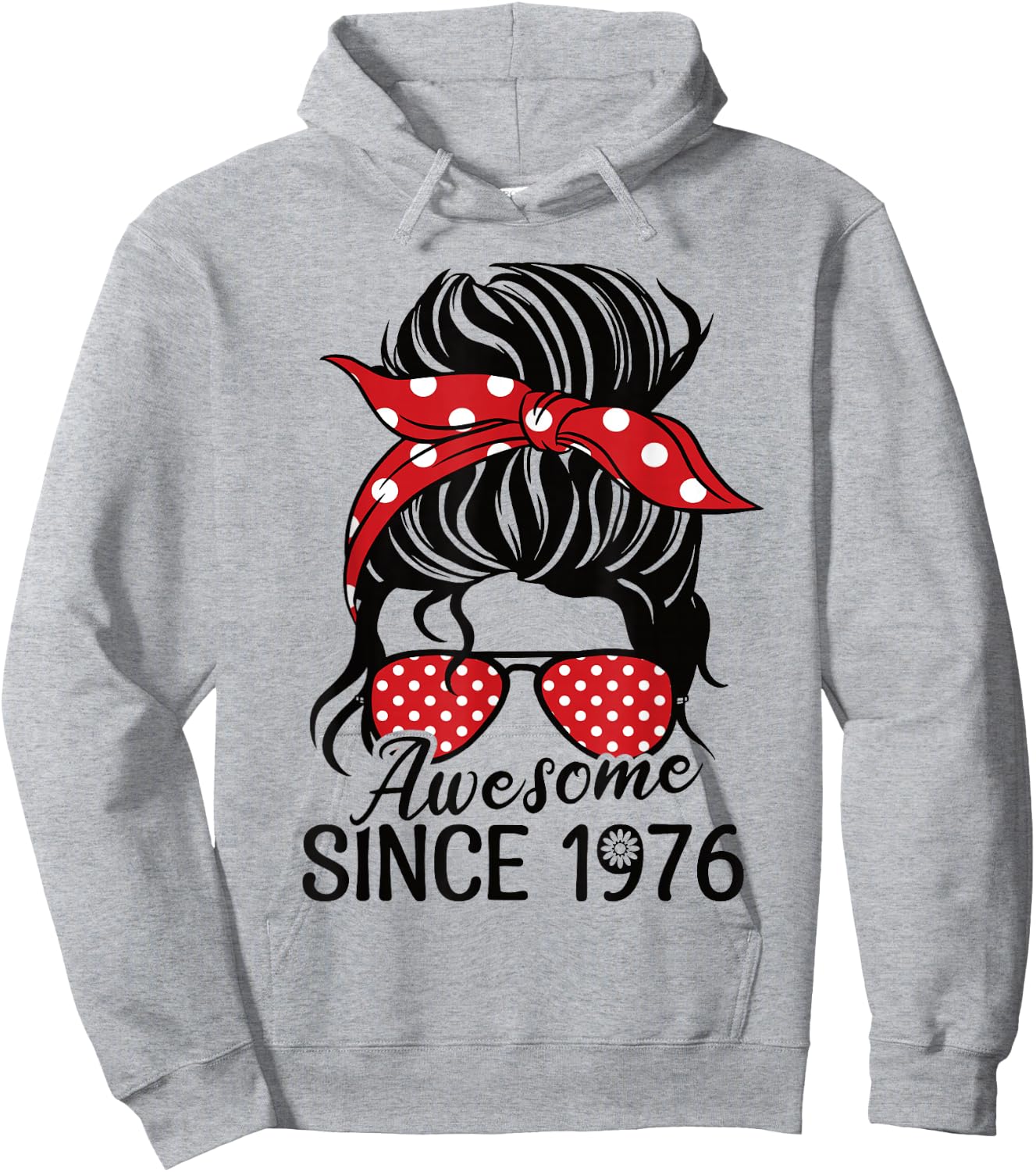 Vintage Awesome since 1976 Frau und Mädchen Geboren 1976 Hoodie - Hoodie | Ash