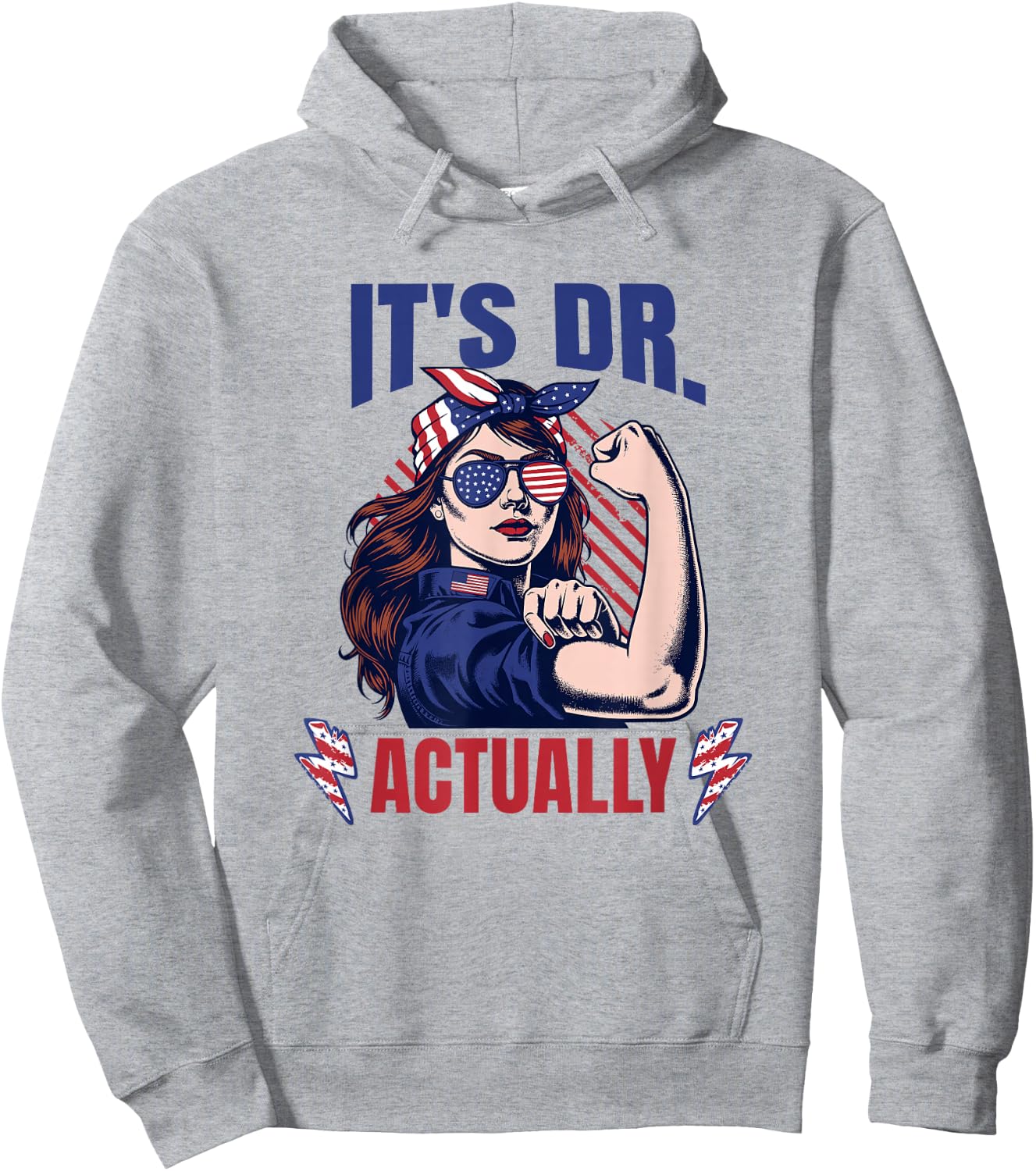 It's Dr. Actually | Women's PhD | Women's PhD | MD Hoodie - Hoodie | Ash