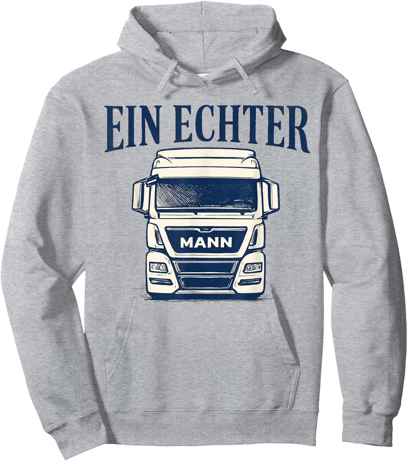 Herren LKW Fahren Berufskraftfahrer Lustig Spruch Echter Man Hoodie - Hoodie | Ash