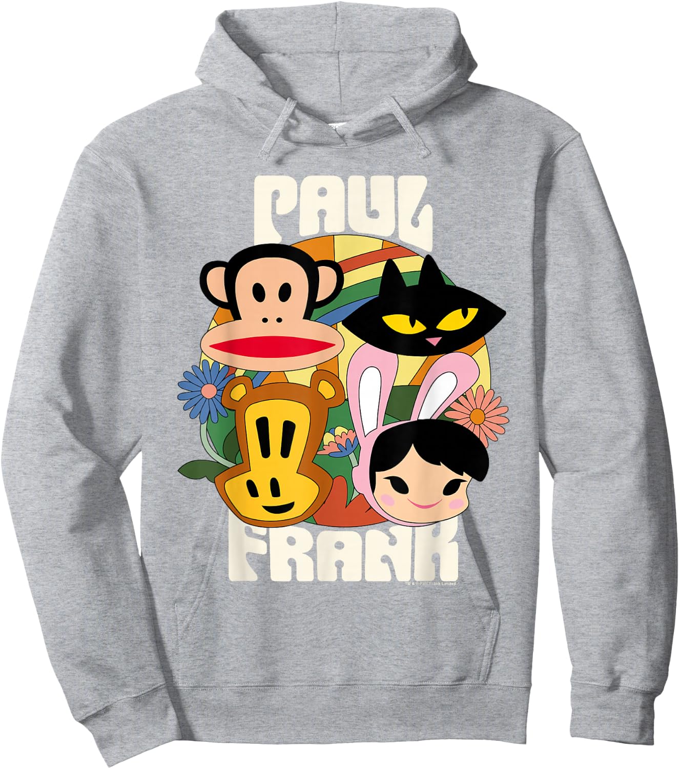 Paul Frank Julius Mika Cat Clancy & Bunny Girl Hoodie - Hoodie | Ash