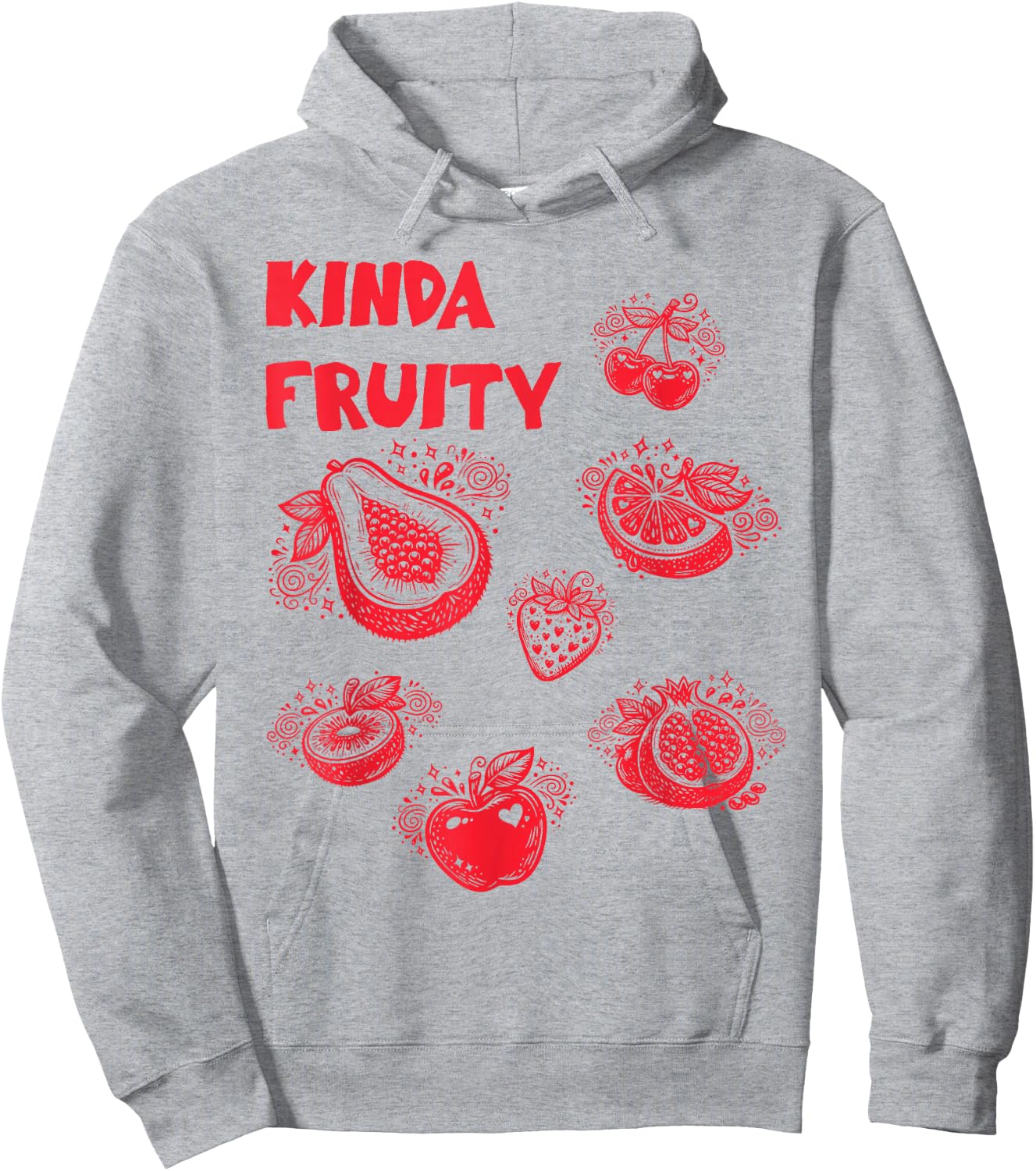 Kinda Fruity Y2K Subtle Way 90s LGBTQ Pride Meme Hoodie - Hoodie | Ash